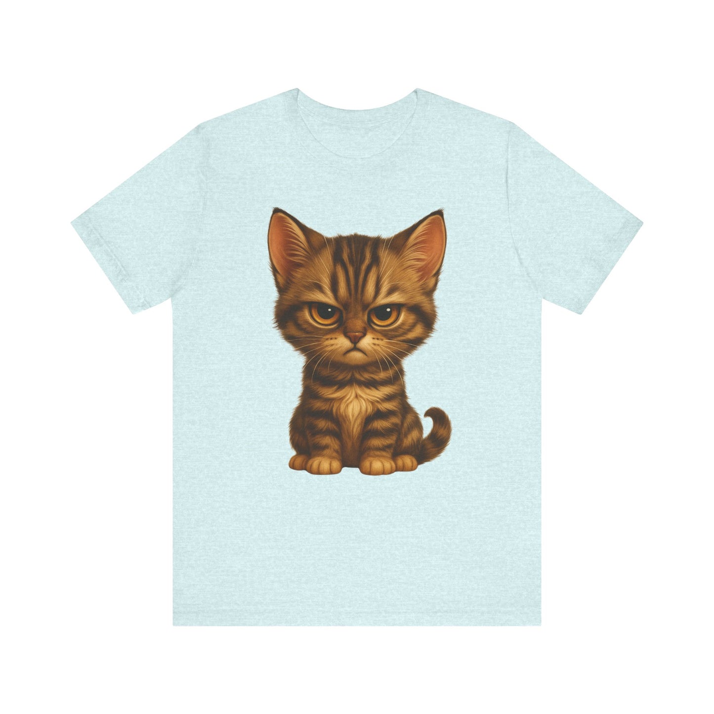 Cute Grumpy Tabby Kitten T-Shirt — Adorable Cat Graphic Tee