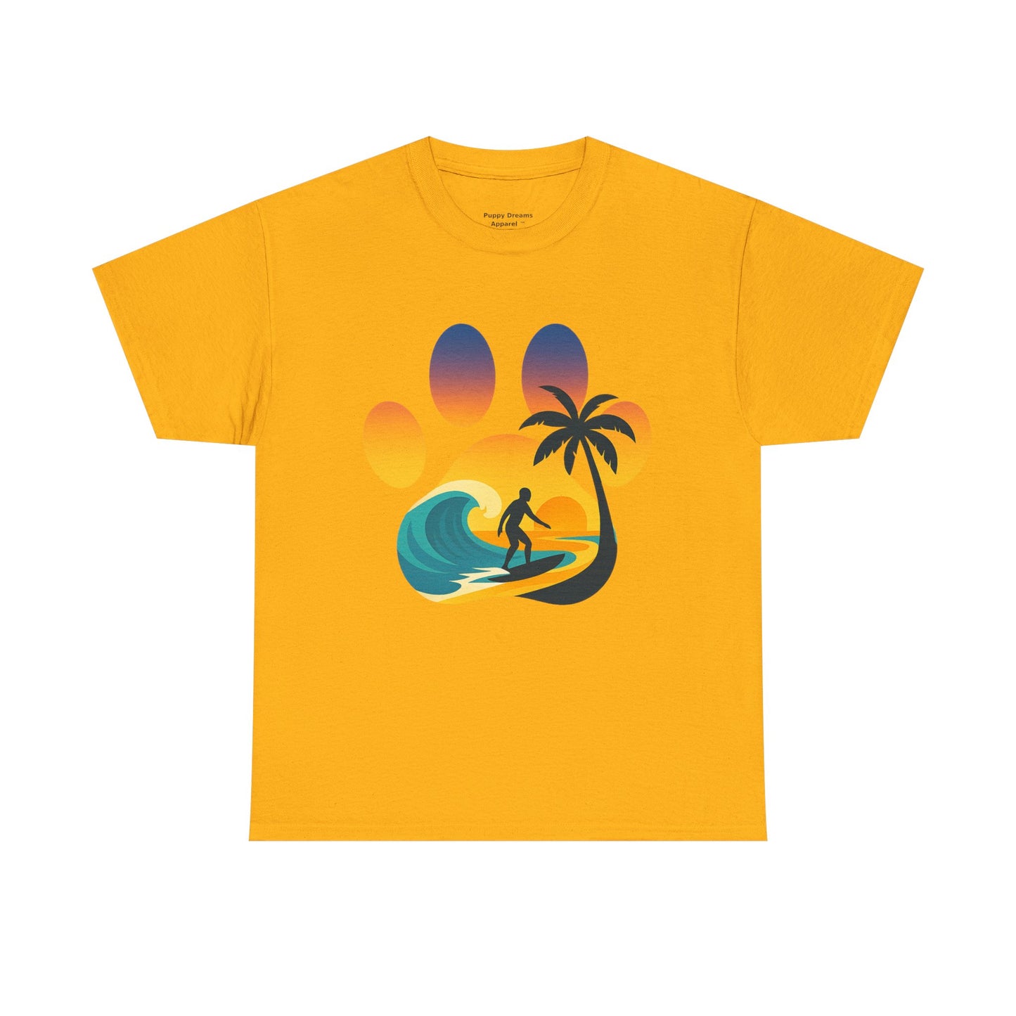 Surf Sunset Paw Print Tee