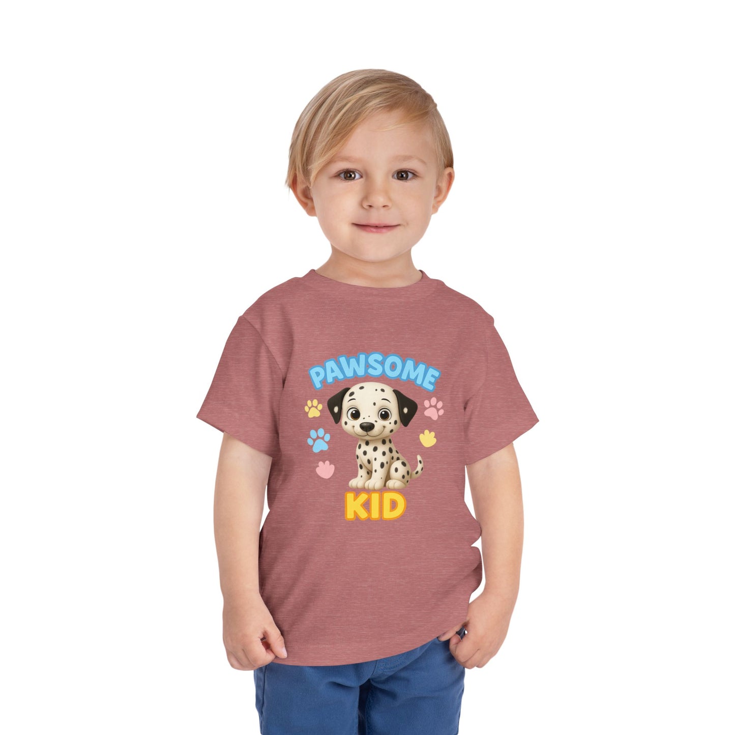 Pawsome Kid Toddler Tee, Cute Dog Tee for Toddlers, Kids' Short Sleeve Shirt, Birthday Gift, Animal Lovers, Pet Themed Apparel