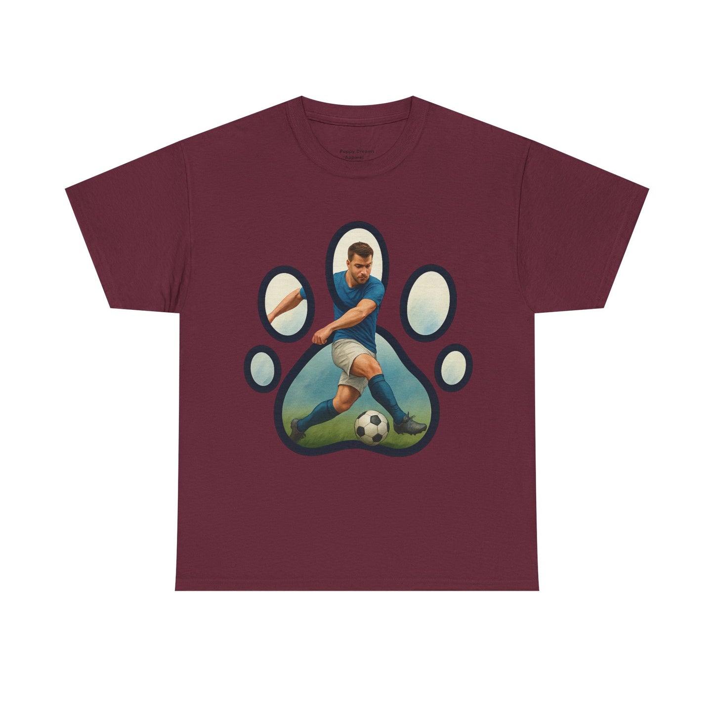Soccer Paw Print Tee | Pet Lover Shirt, Animal Paw T-Shirt, Sports Gift, Unisex Apparel, Dog Lover Clothing