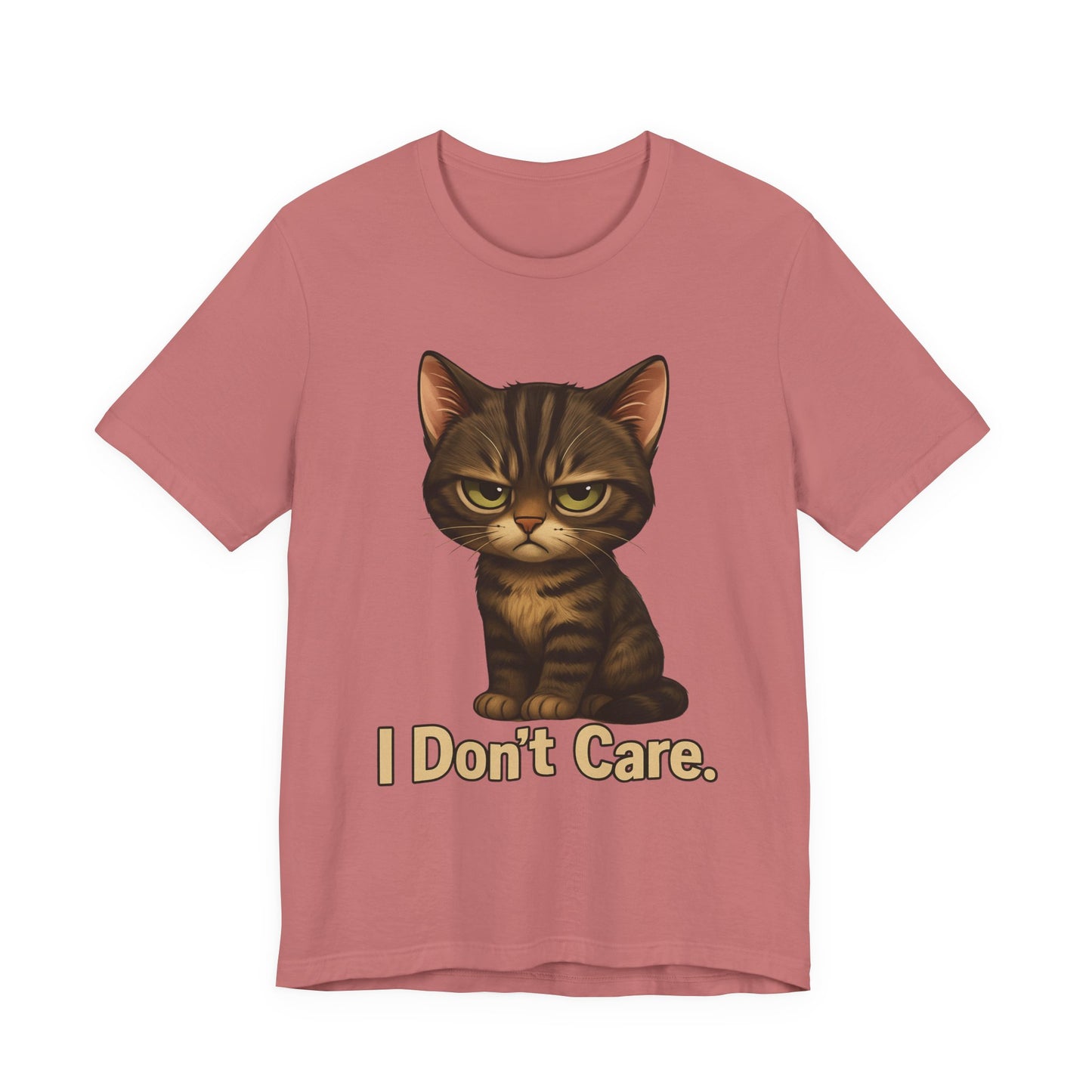 I Don’t Care Cat Tee — Cute Grumpy Cat Graphic T-Shirt