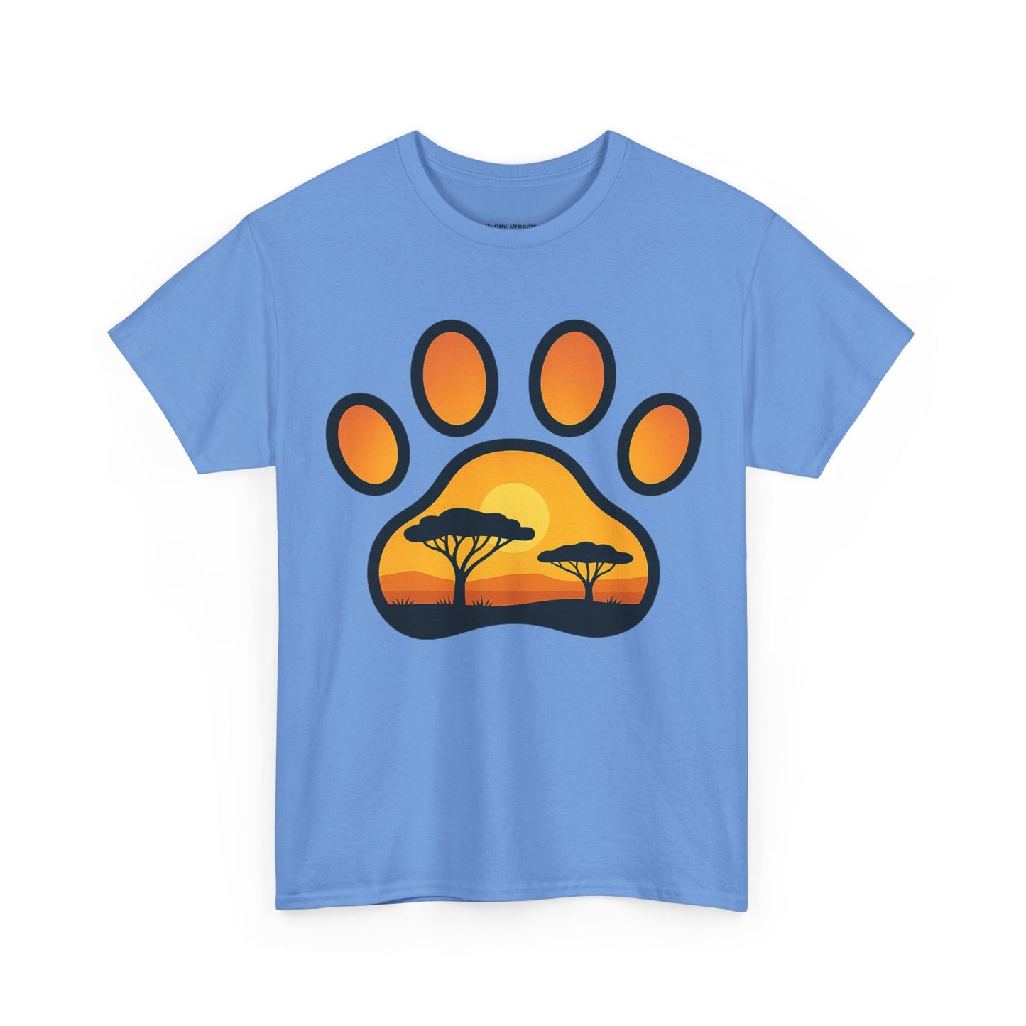 Sunset Paw Print Unisex Tee, Animal Lover Shirt, Nature Graphic T-Shirt, Gift for Pet Owners, Outdoor Adventure Apparel