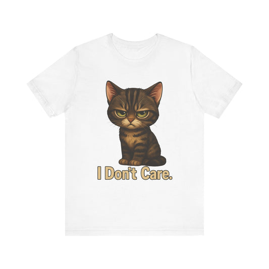 I Don’t Care Cat Tee — Cute Grumpy Cat Graphic T-Shirt