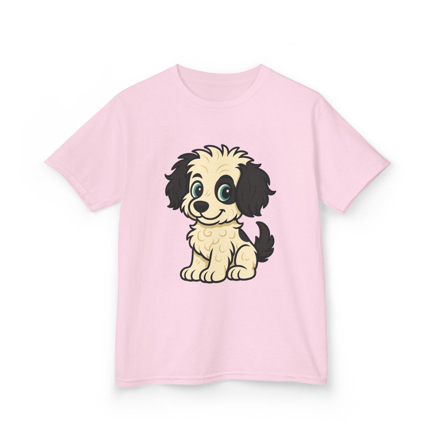 Adorable Cartoon Puppy Kids T-Shirt, Cute Dog Shirt for Animal Lovers, Birthday Gift, Pet-Themed Apparel, Fun Playtime Tee