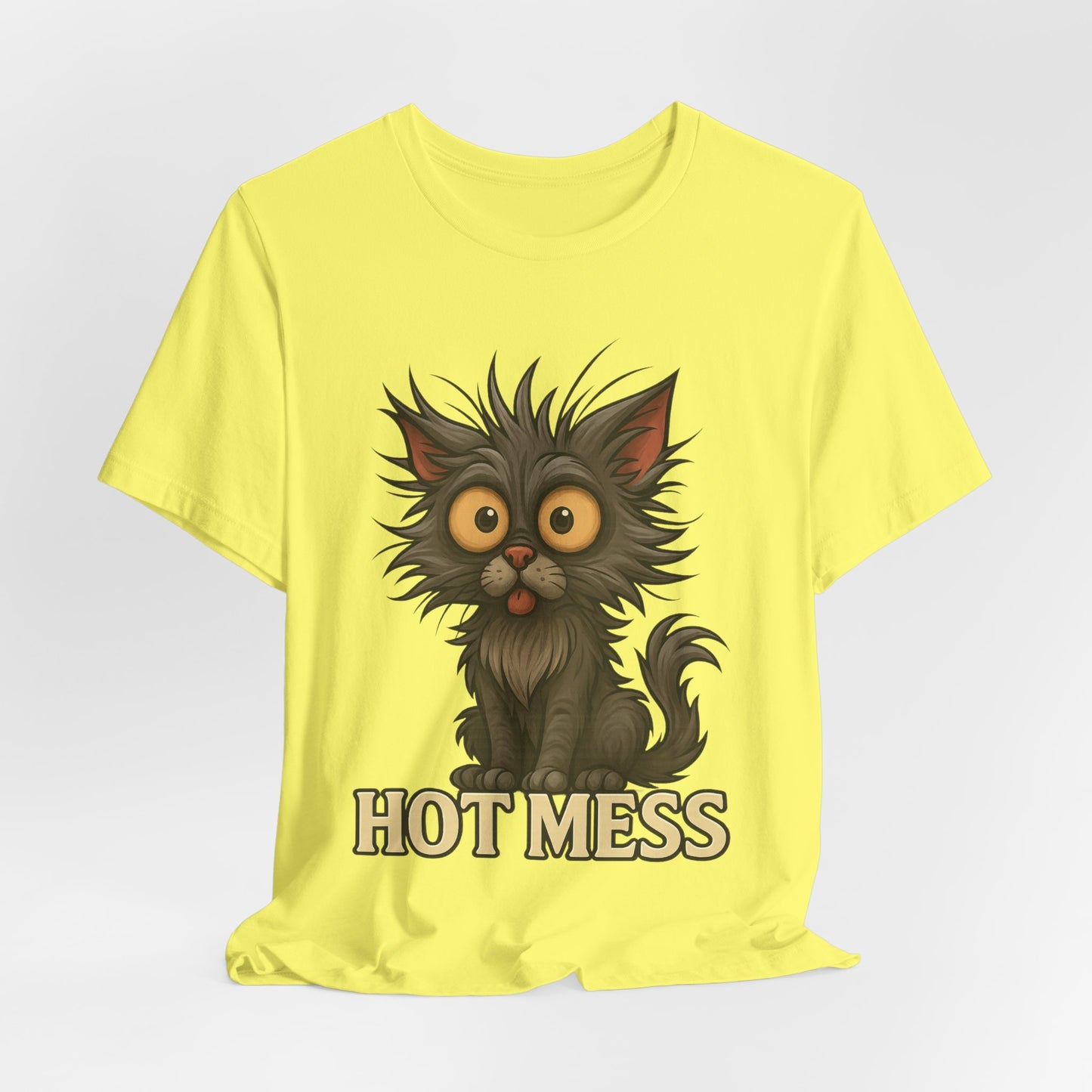Hot Mess Cat Tee — Funny Cute Cat Graphic T-Shirt