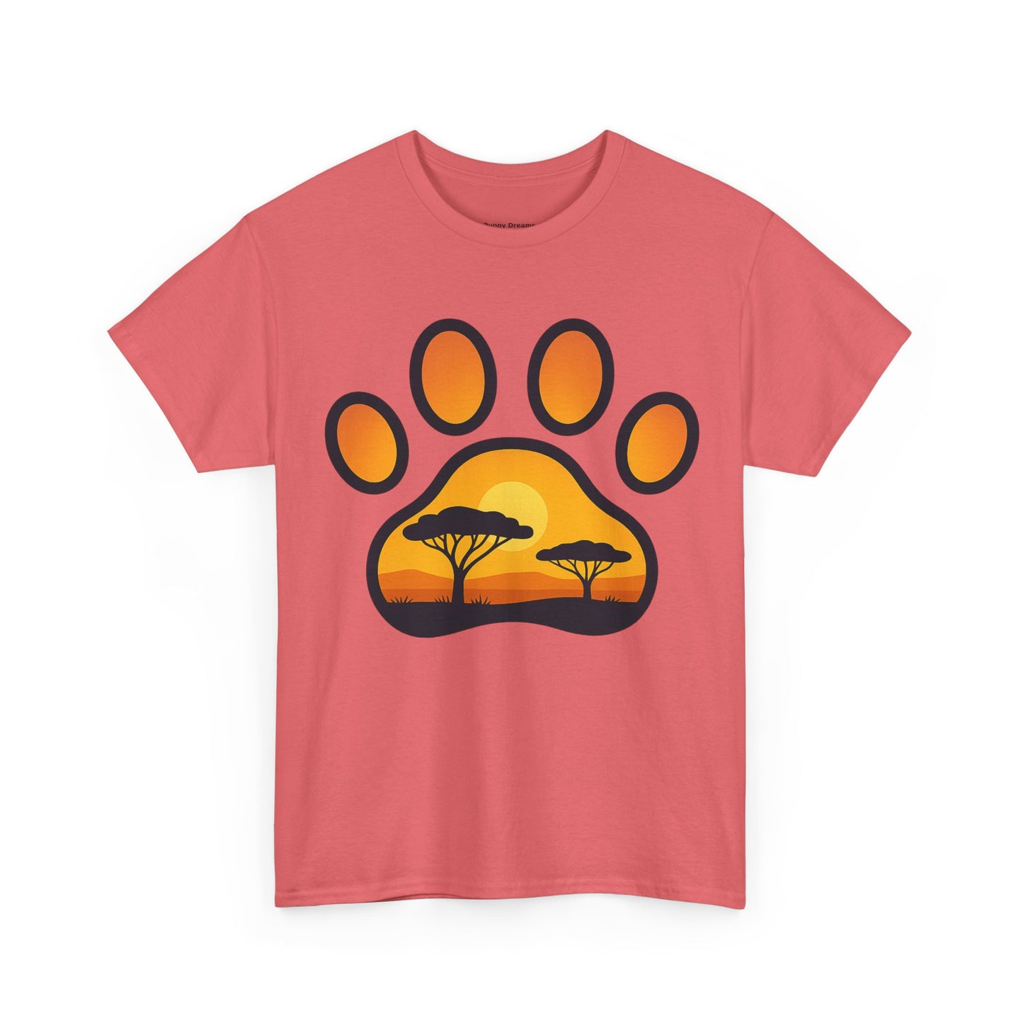 Sunset Paw Print Unisex Tee, Animal Lover Shirt, Nature Graphic T-Shirt, Gift for Pet Owners, Outdoor Adventure Apparel