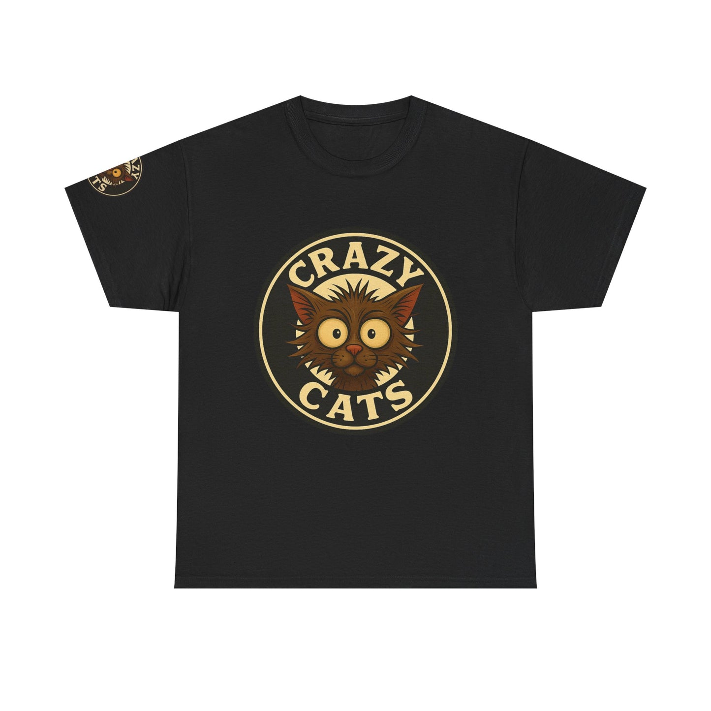 Crazy Cats T-Shirt — Vintage Cartoon Cat Graphic Tee for Cat Lovers