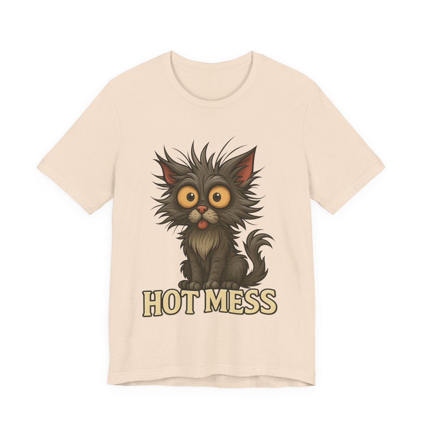 Hot Mess Cat Tee — Funny Cute Cat Graphic T-Shirt
