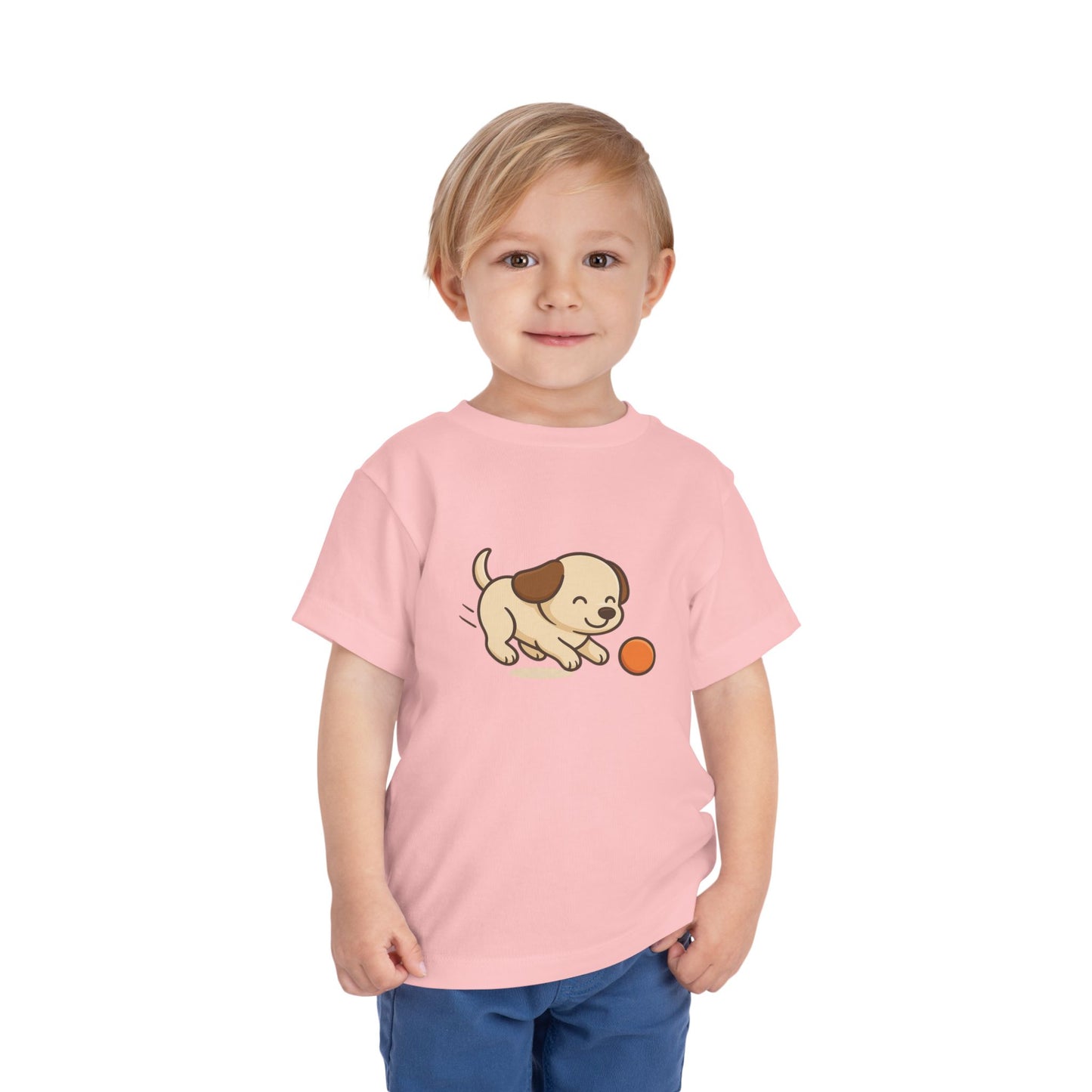 Cute Puppy Toddler Tee, Kids T-Shirt, Summer Play Shirt, Dog Lover Gift, Birthday Outfit