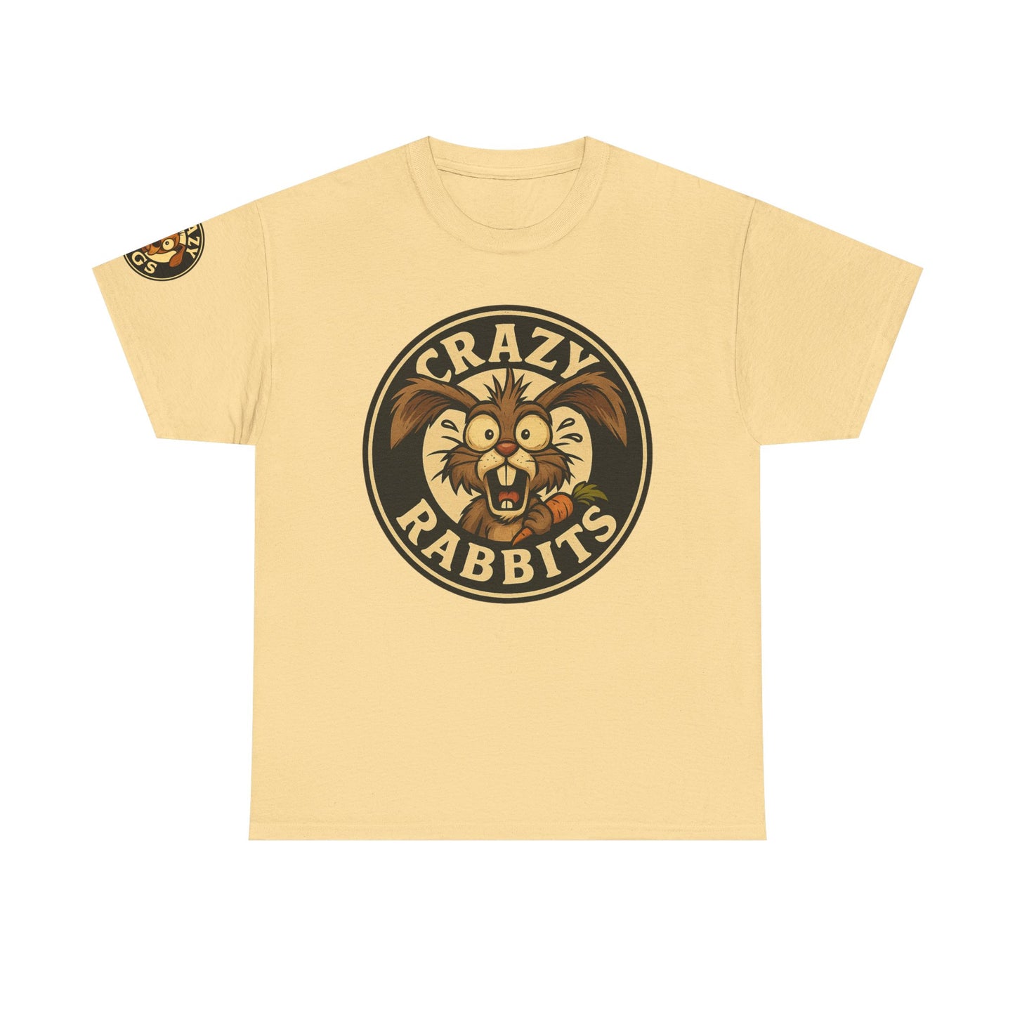 Crazy Rabbits Graphic Tee — Retro Mascot Rabbit Shirt