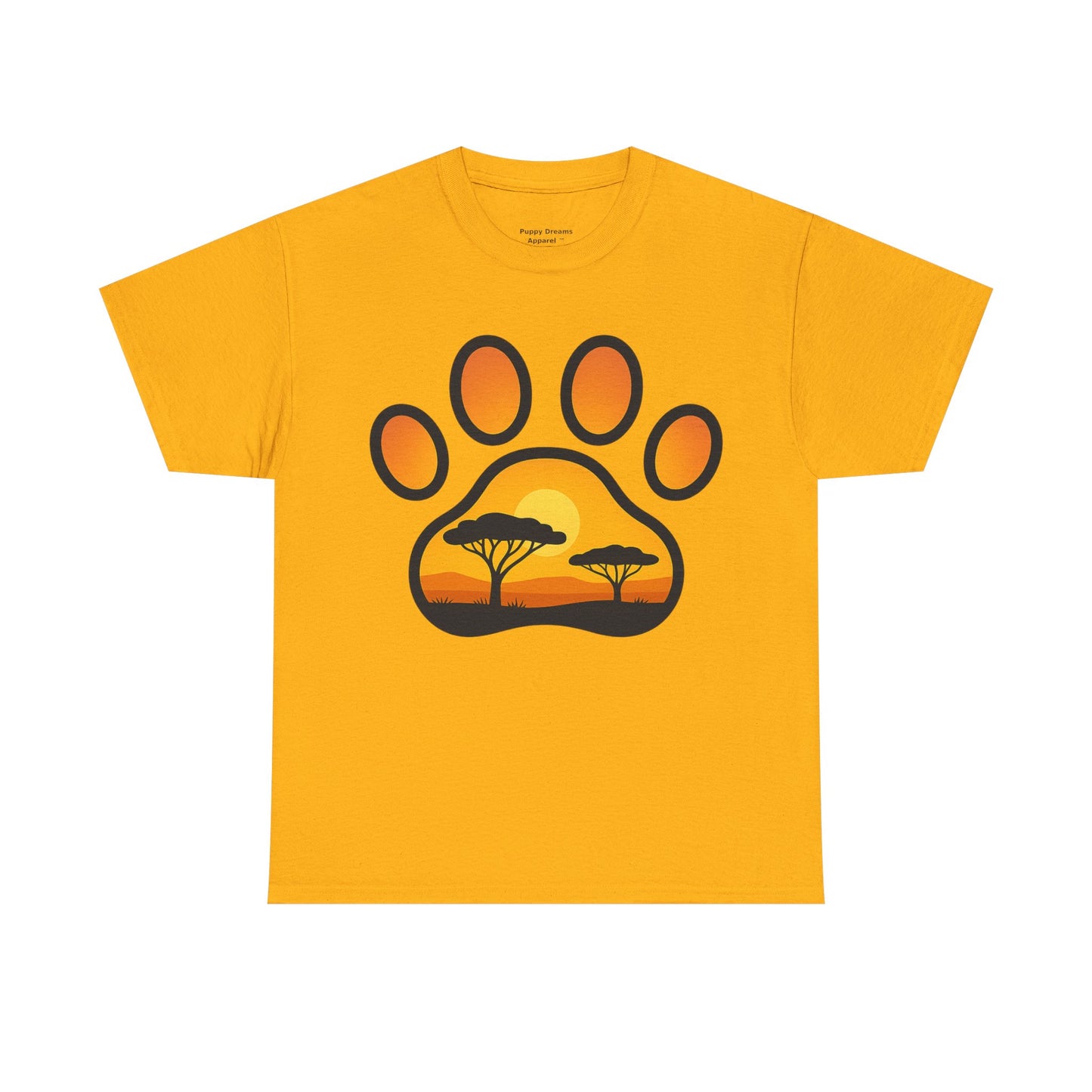 Sunset Paw Print Unisex Tee, Animal Lover Shirt, Nature Graphic T-Shirt, Gift for Pet Owners, Outdoor Adventure Apparel