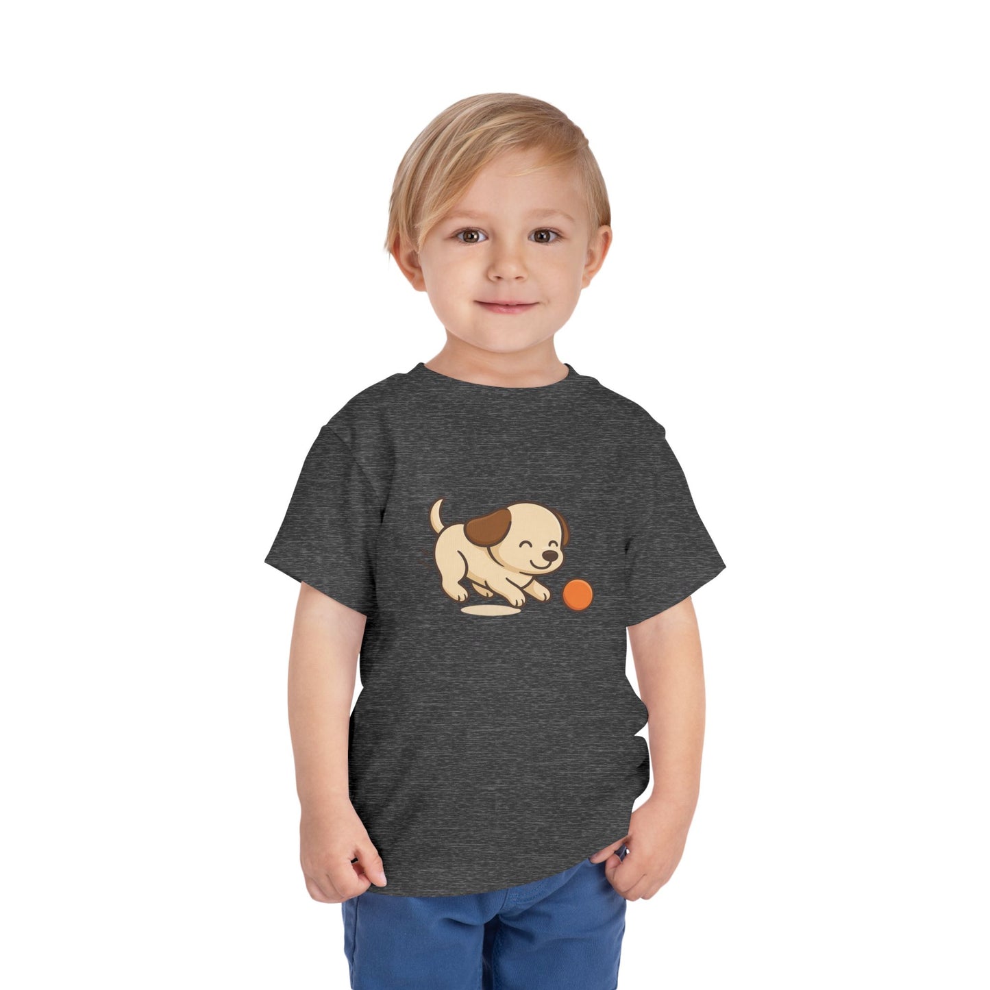 Cute Puppy Toddler Tee, Kids T-Shirt, Summer Play Shirt, Dog Lover Gift, Birthday Outfit