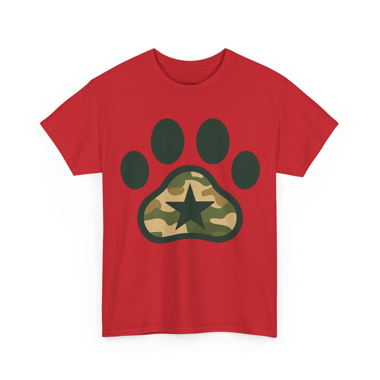 Camo Paw Print Tee, Animal Lover Shirt, Unisex Cotton T-Shirt, Pet Owner Gift, Casual Wear, Nature-Themed Apparel