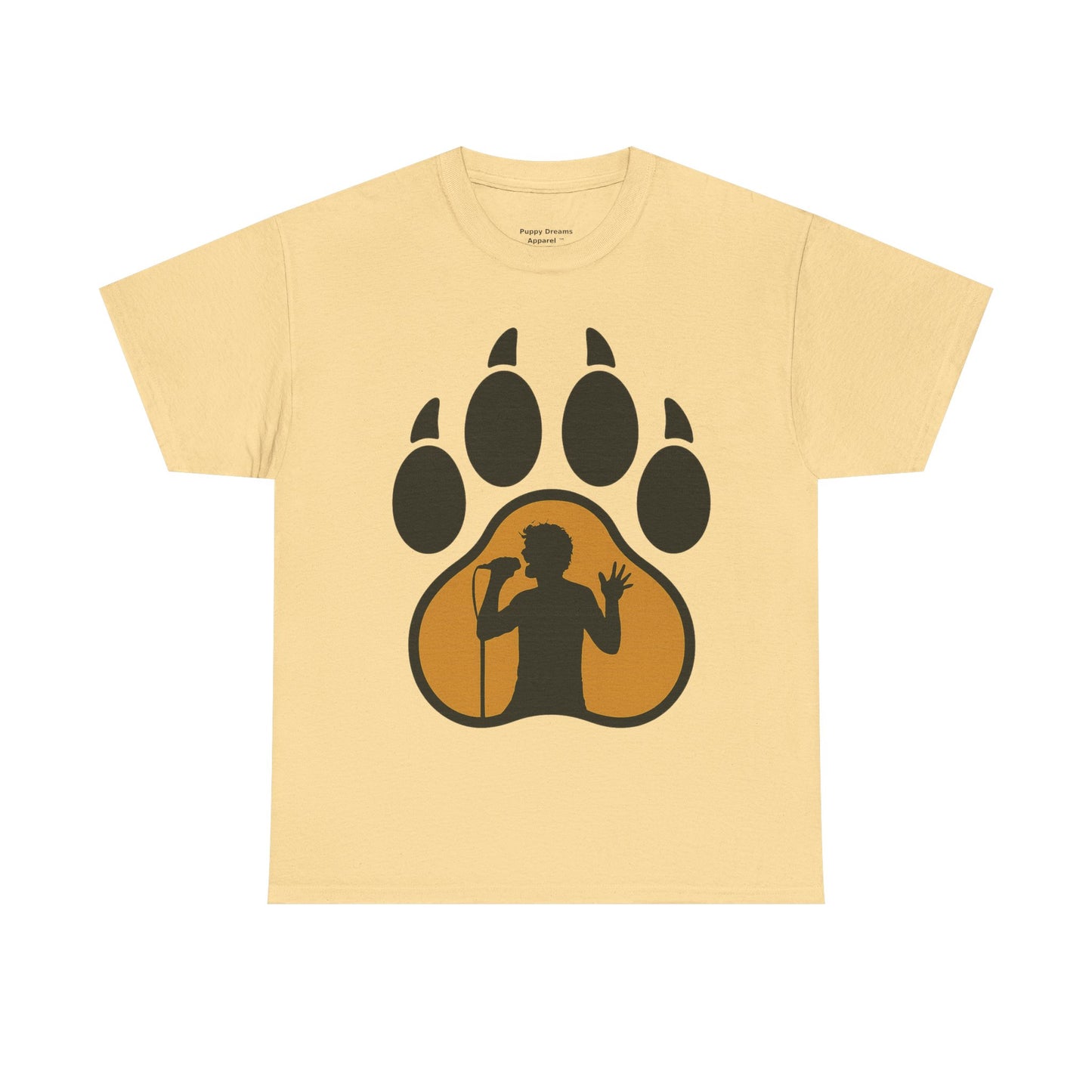 Rockin' Paw Print Tee - Unisex Cotton Shirt for Animal Lovers, Music Fans, Gifts, Concerts, Hipster Style