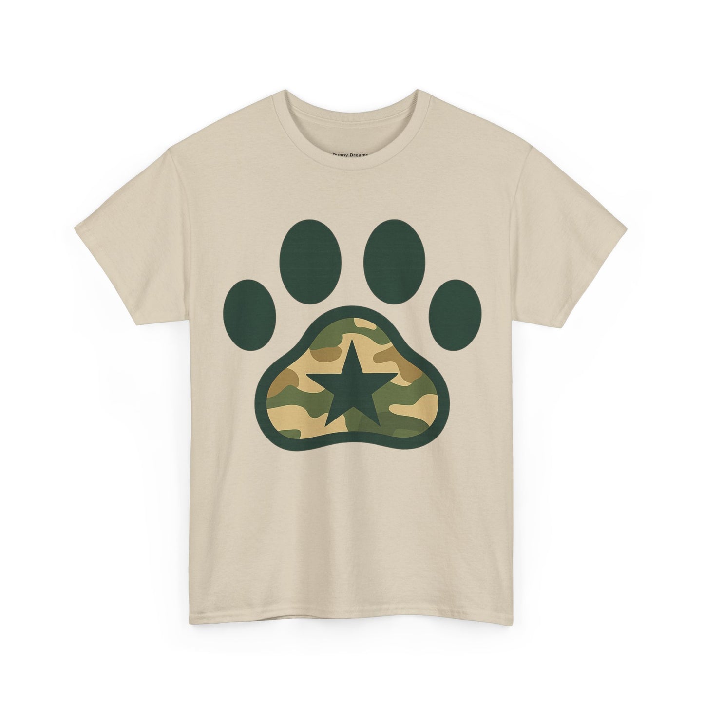 Camo Paw Print Tee, Animal Lover Shirt, Unisex Cotton T-Shirt, Pet Owner Gift, Casual Wear, Nature-Themed Apparel