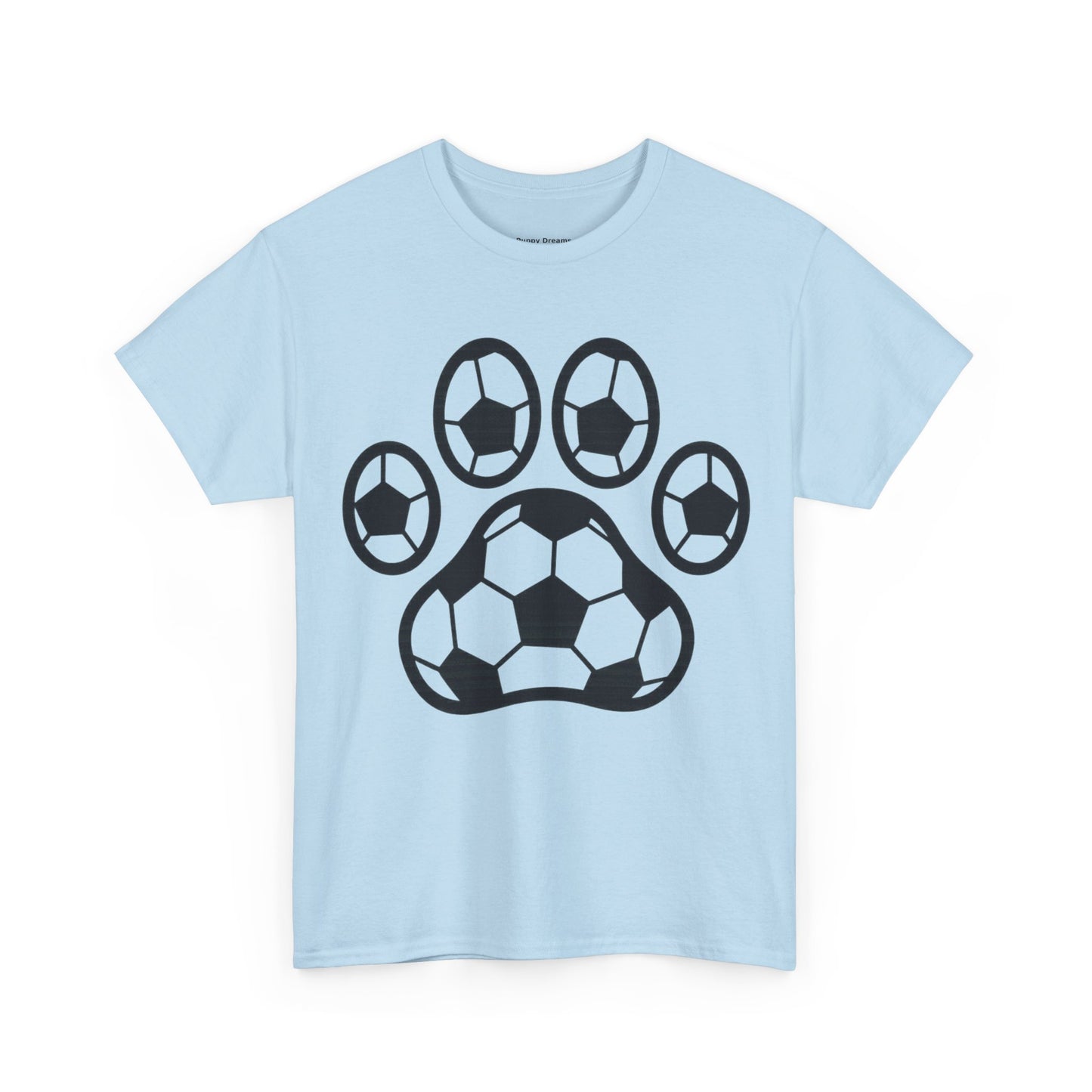 Soccer Paw Print T-Shirt - Pet Lover Gift, Unisex Tee, Football Shirt, Animal Lover Apparel, Sports Fan Gift