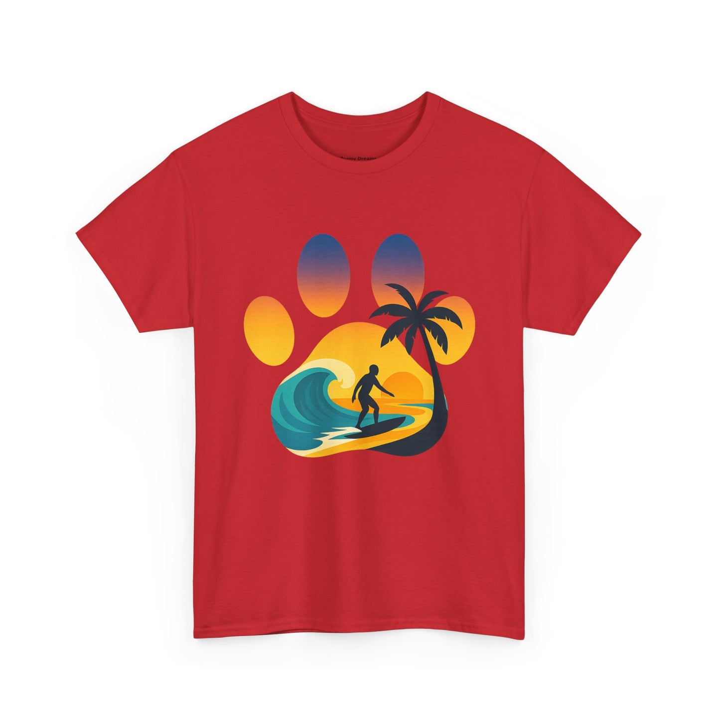 Surf Sunset Paw Print Tee