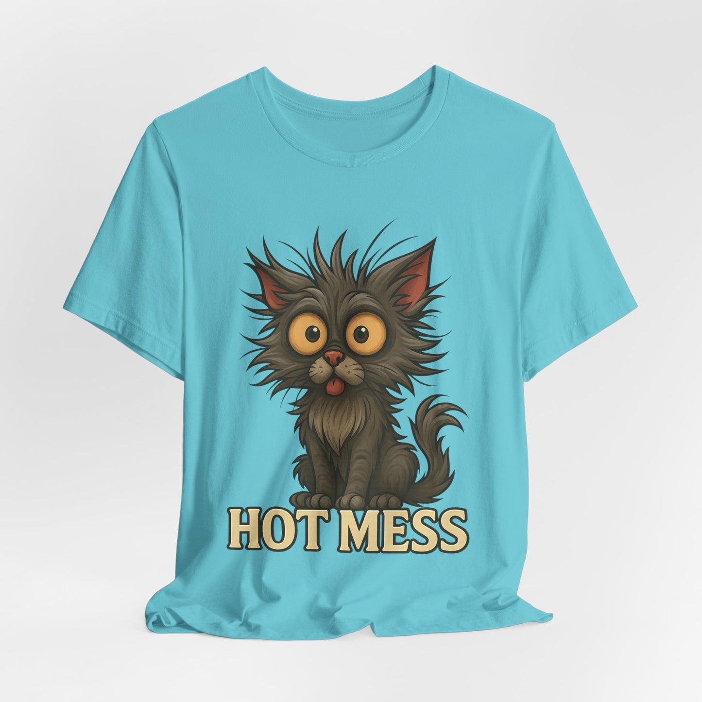 Hot Mess Cat Tee — Funny Cute Cat Graphic T-Shirt