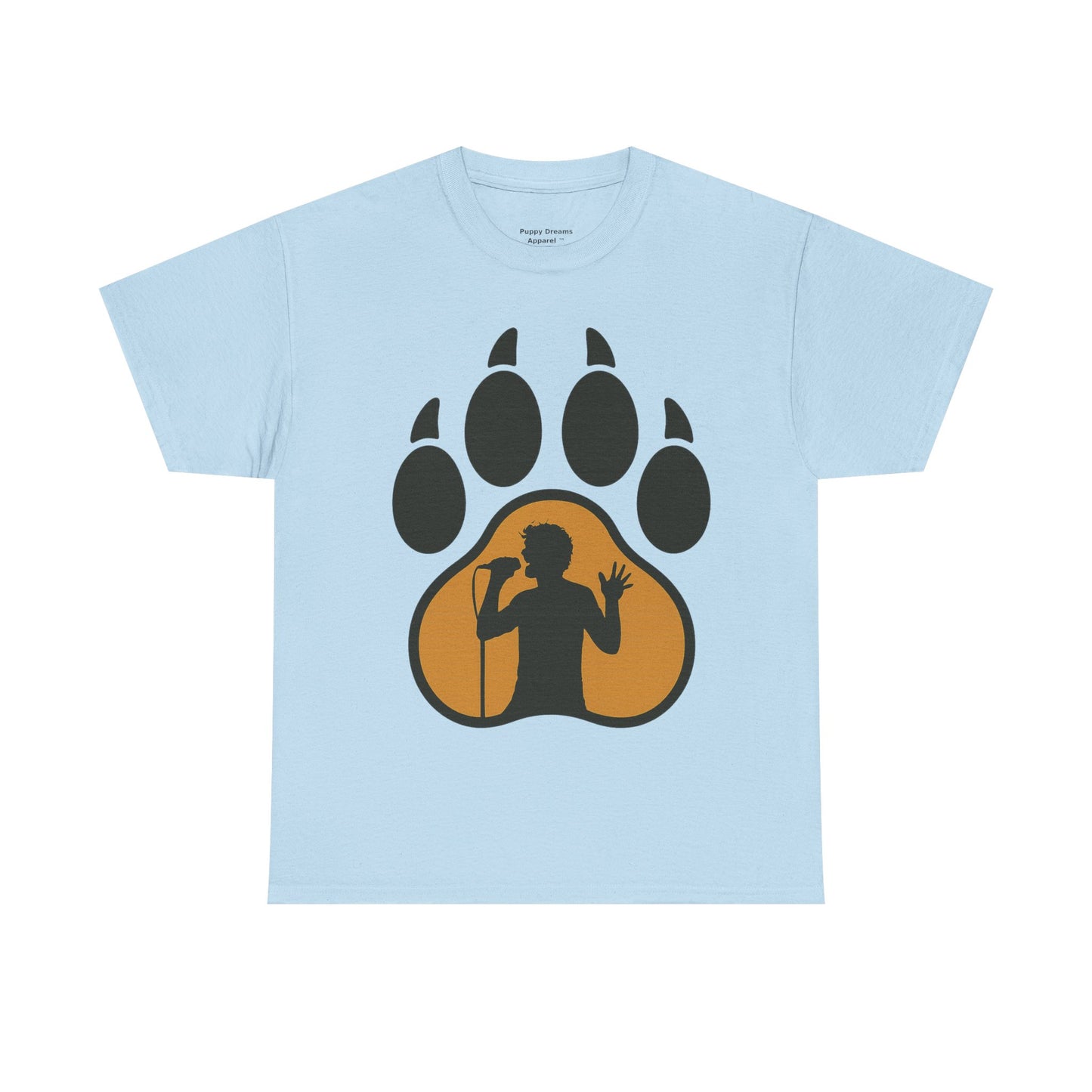 Rockin' Paw Print Tee - Unisex Cotton Shirt for Animal Lovers, Music Fans, Gifts, Concerts, Hipster Style