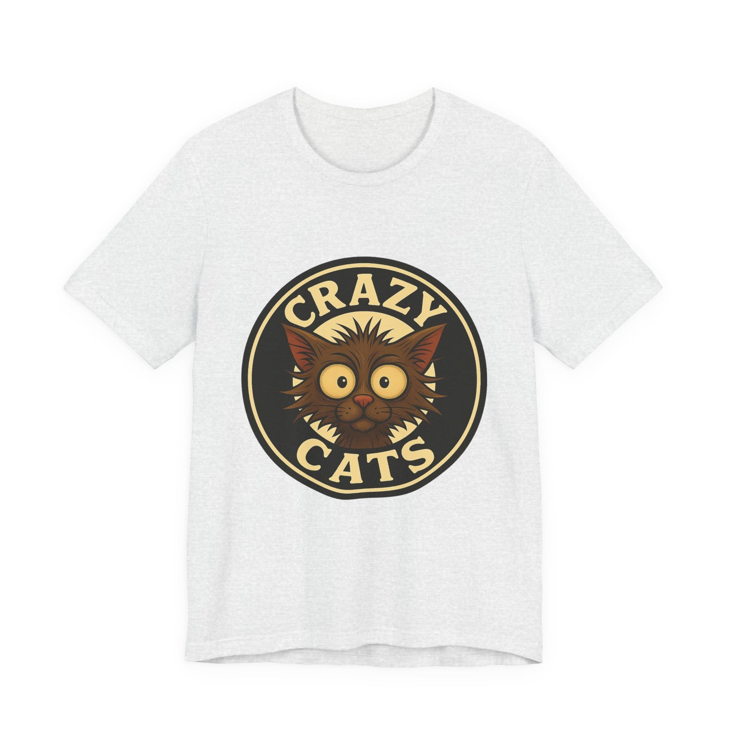 Crazy Cats T‑Shirt — Retro Cute Cat Badge Tee