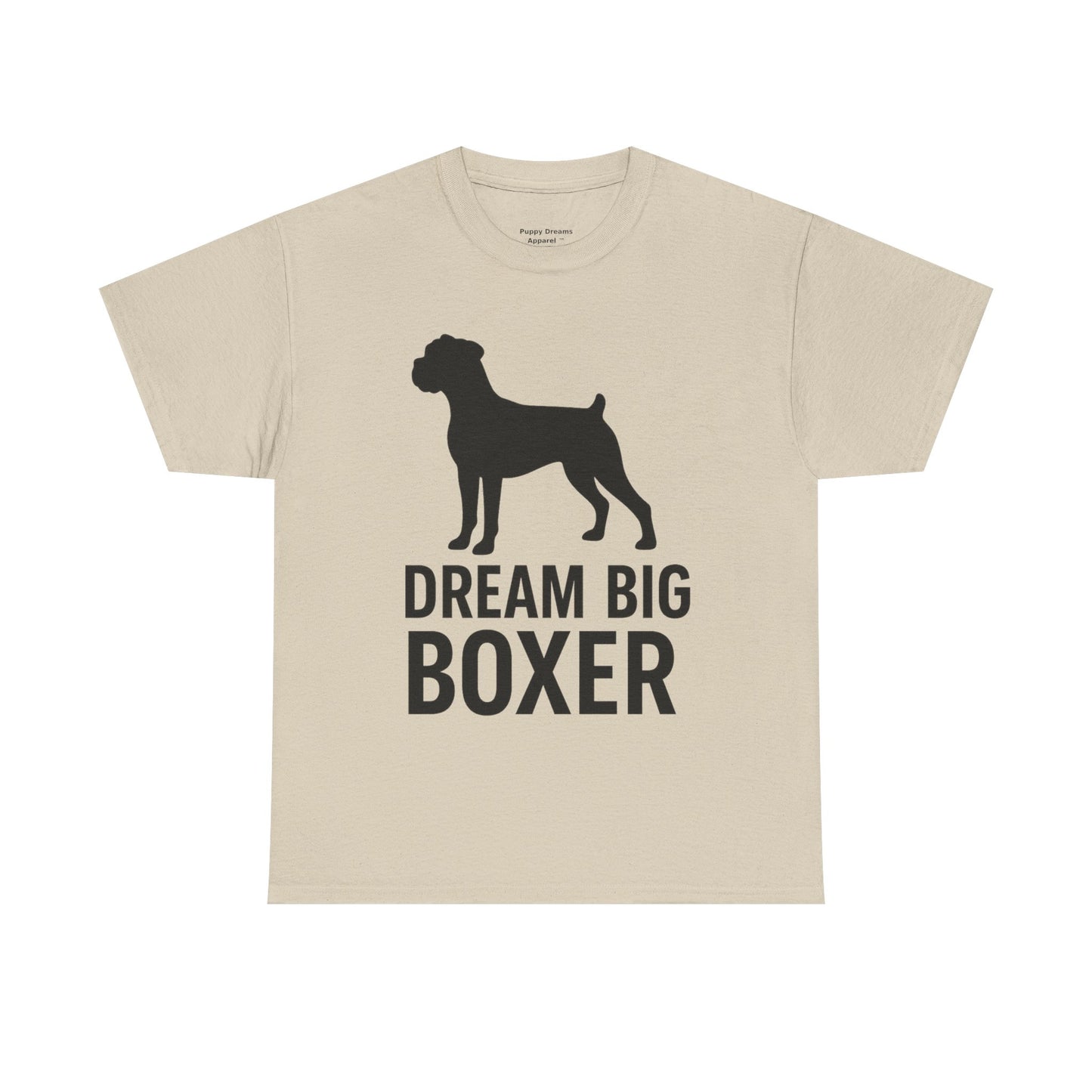 Dream Big Boxer Tee - Unisex Heavy Cotton Shirt for Dog Lovers, Gift for Boxer Owners, Pet Lovers Tee, Casual Dog Breed T-Shirt