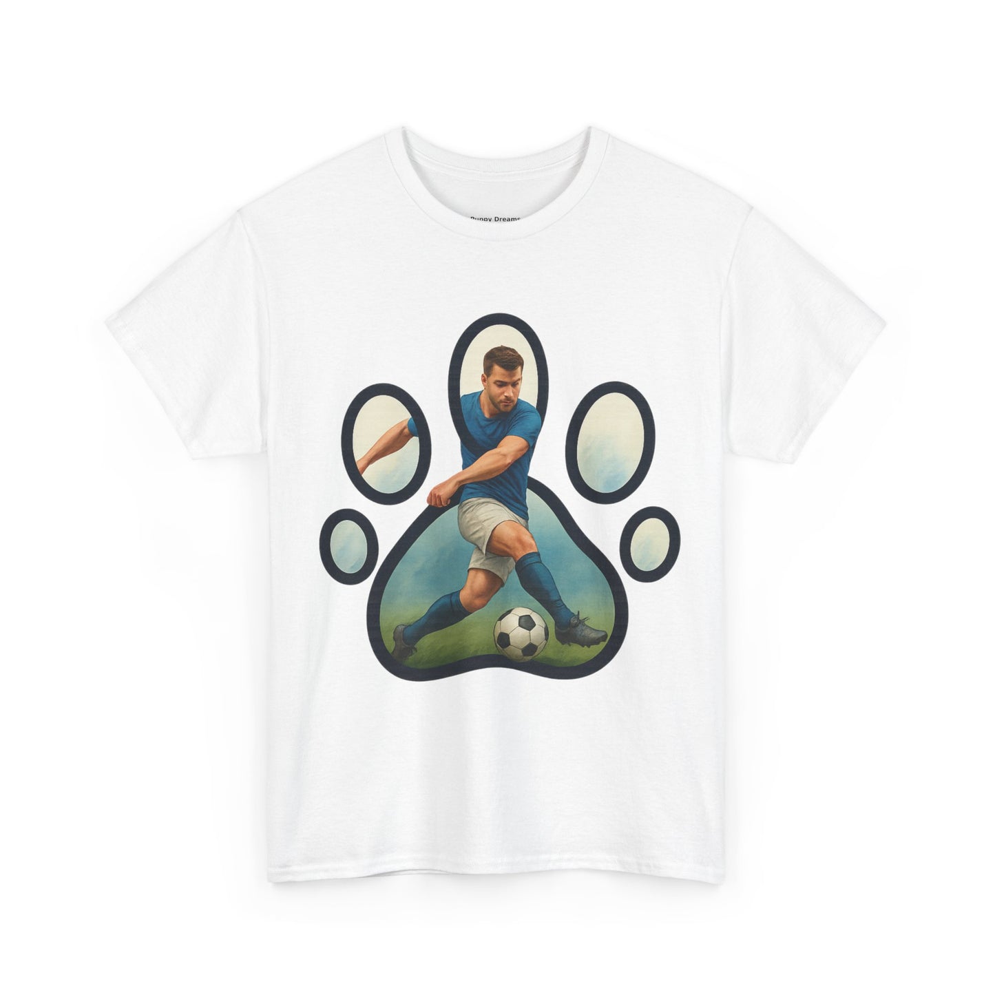 Soccer Paw Print Tee | Pet Lover Shirt, Animal Paw T-Shirt, Sports Gift, Unisex Apparel, Dog Lover Clothing