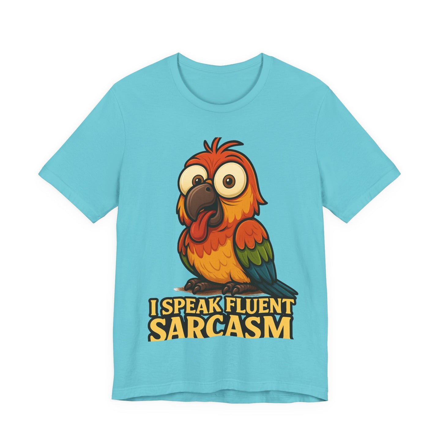 Sarcastic Parrot T-Shirt — "I Speak Fluent Sarcasm" Graphic Tee