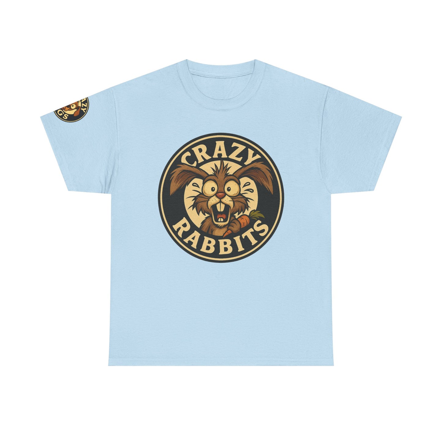Crazy Rabbits Graphic Tee — Retro Mascot Rabbit Shirt