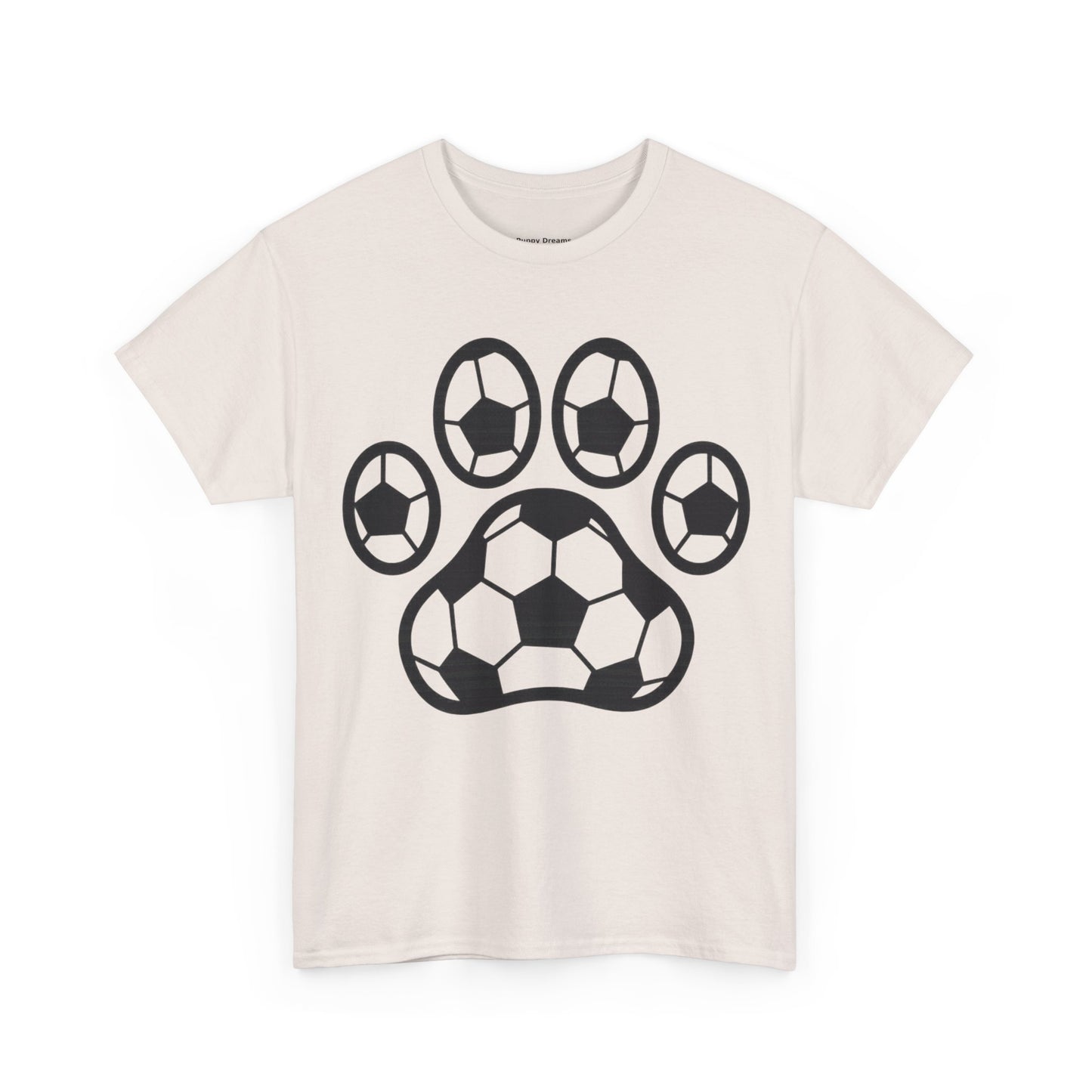 Soccer Paw Print T-Shirt - Pet Lover Gift, Unisex Tee, Football Shirt, Animal Lover Apparel, Sports Fan Gift