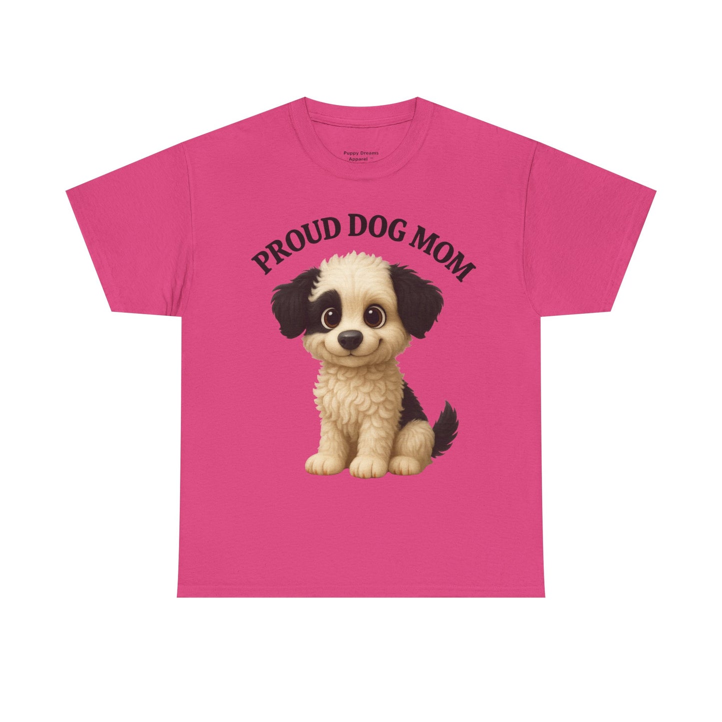 Proud Dog Mom Tee, Unisex Cotton Shirt for Dog Lovers, Pet Owner Gift, Casual Wear, Animal Lover Apparel
