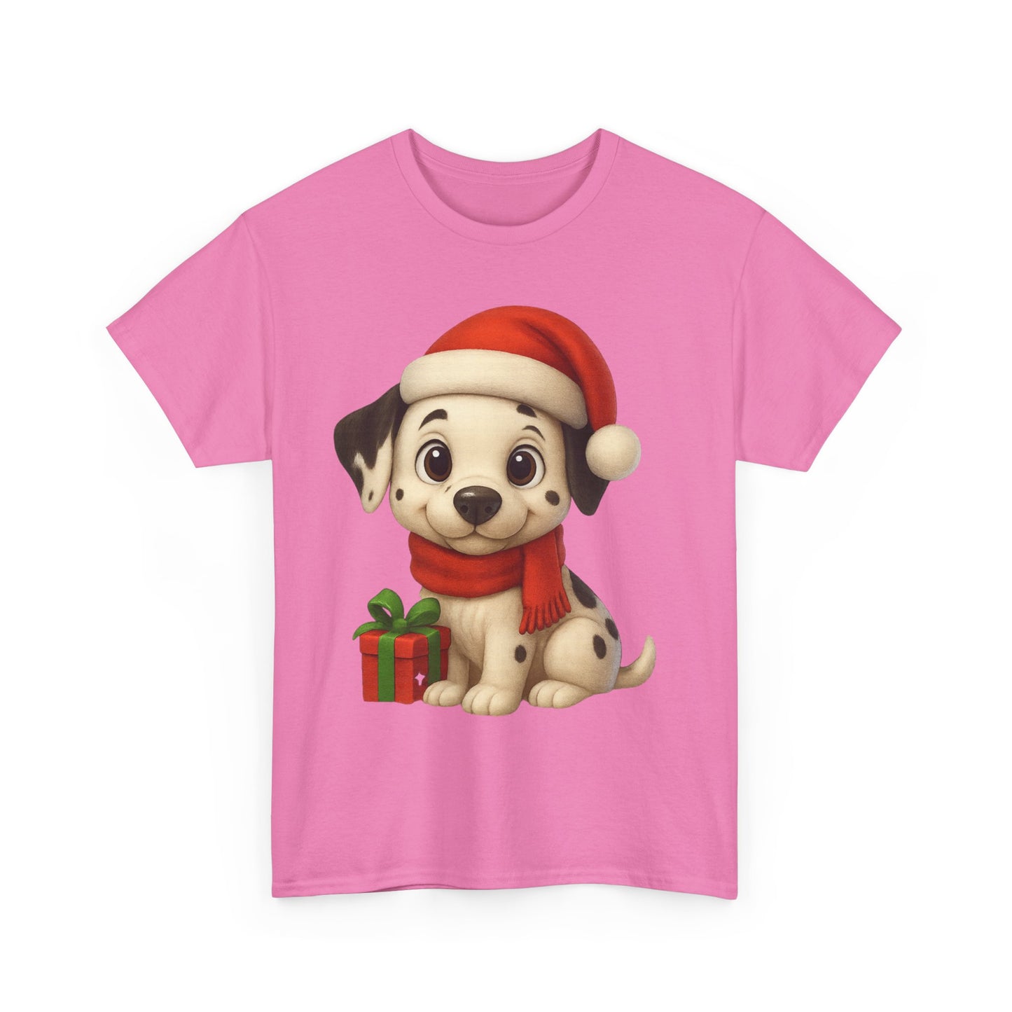 Adorable Christmas Puppy Tee - Unisex Heavy Cotton Tee