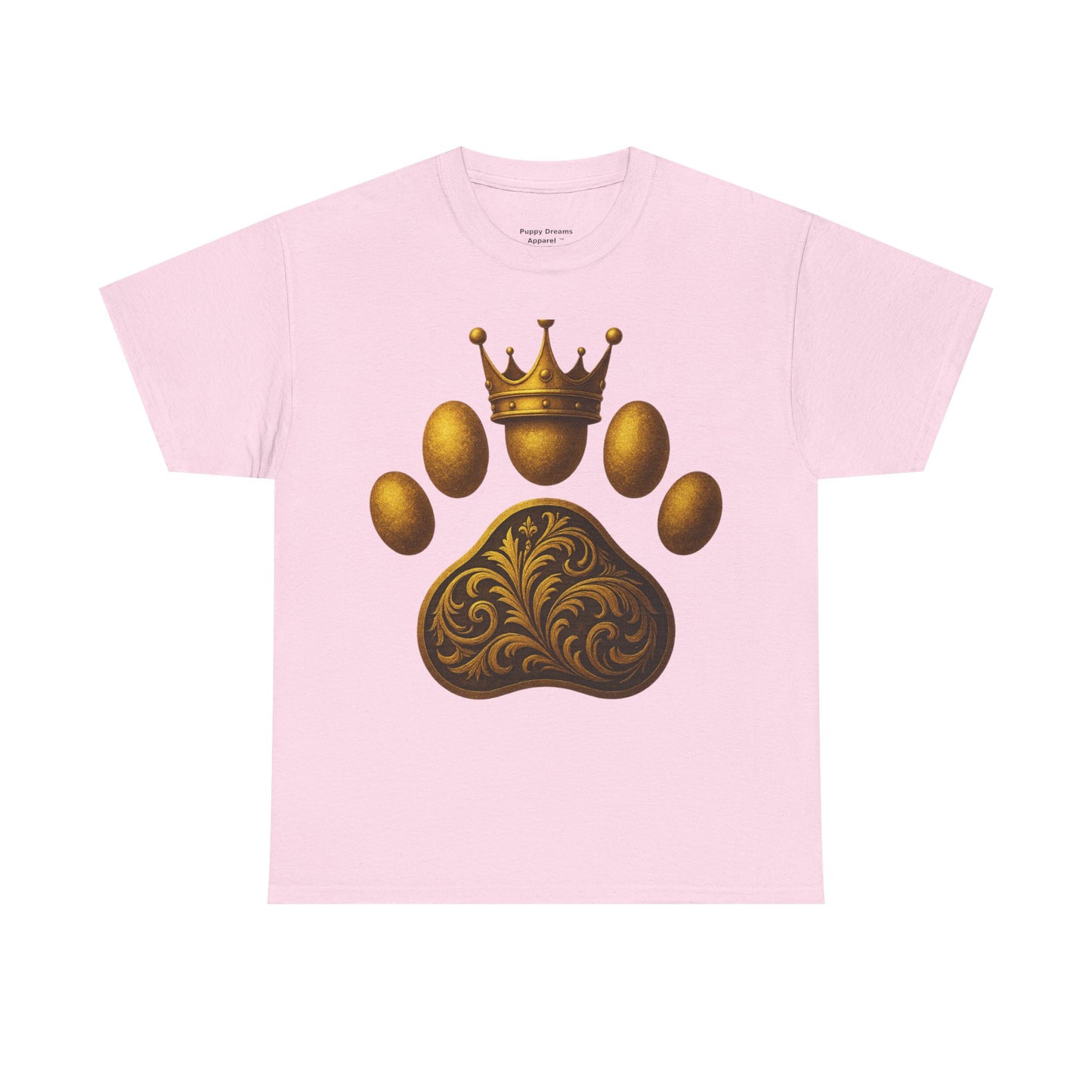 Crown Paw Print Tee, Dog Lover Shirt, Animal Royalty Fashion, Pet Gift, Casual Wear, Birthday Gift, Unisex Cotton T-Shirt
