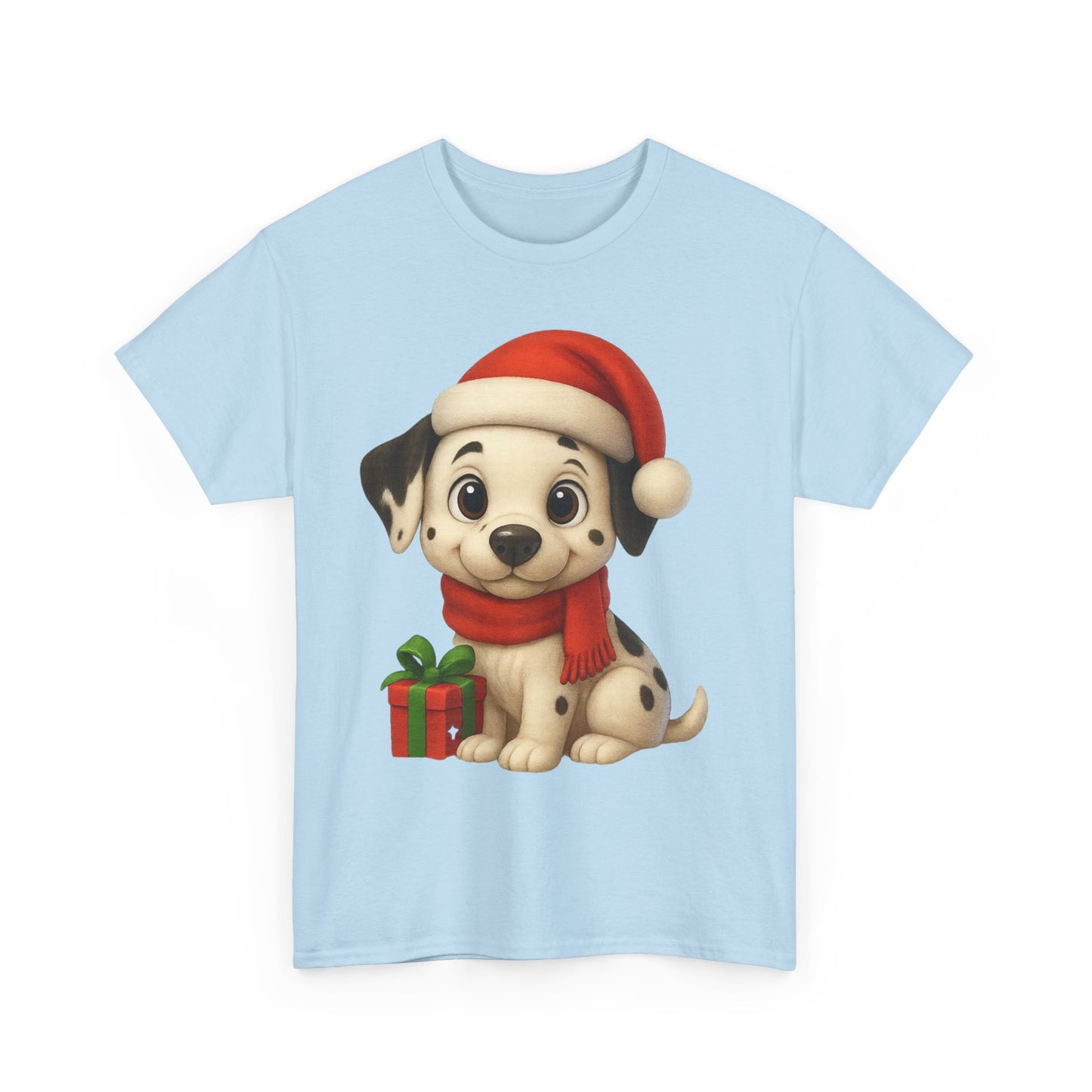 Adorable Christmas Puppy Tee - Unisex Heavy Cotton Tee