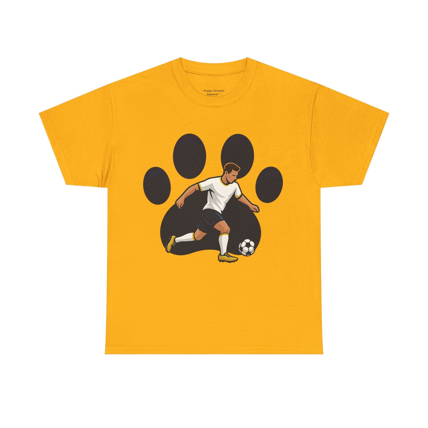 Soccer Paw Print Tee - Perfect for Soccer Lovers, Pet Owners, Sports Events, Birthdays, and Casual Wear