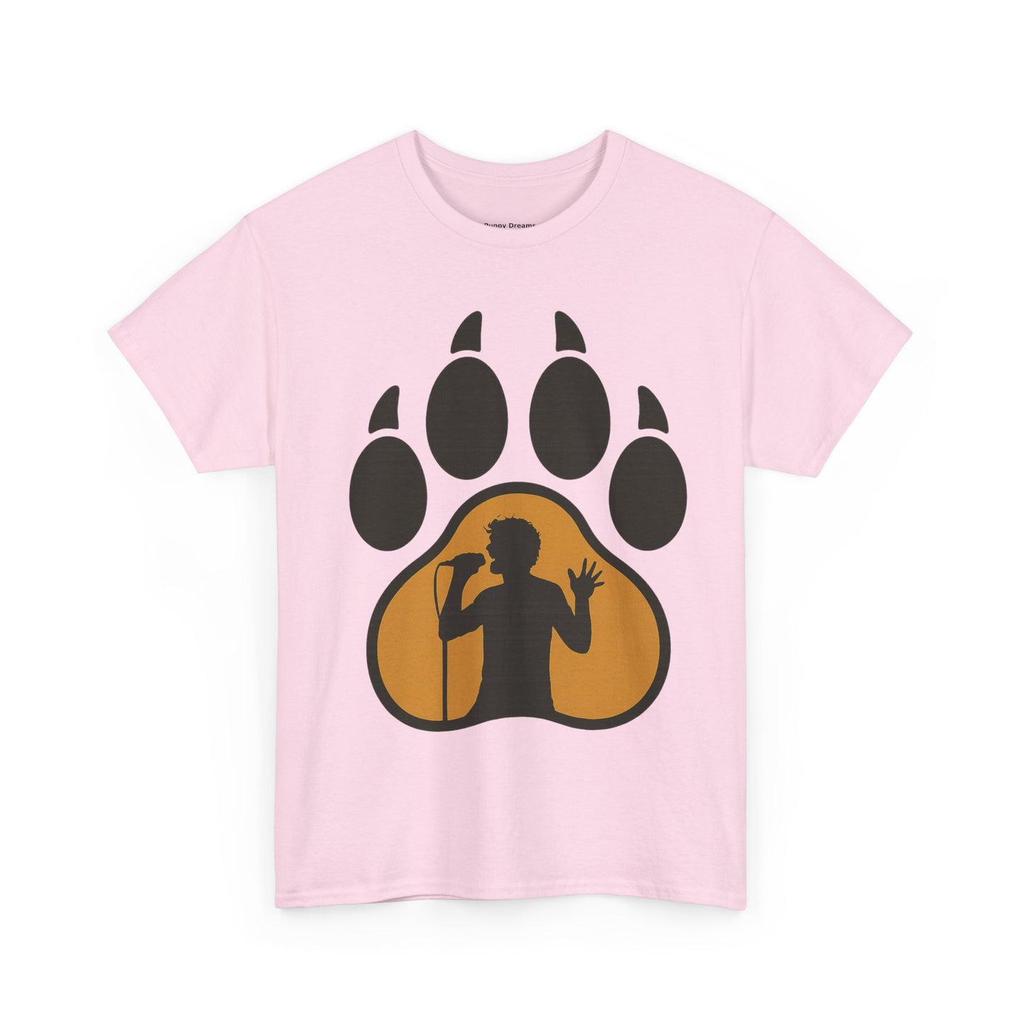 Rockin' Paw Print Tee - Unisex Cotton Shirt for Animal Lovers, Music Fans, Gifts, Concerts, Hipster Style
