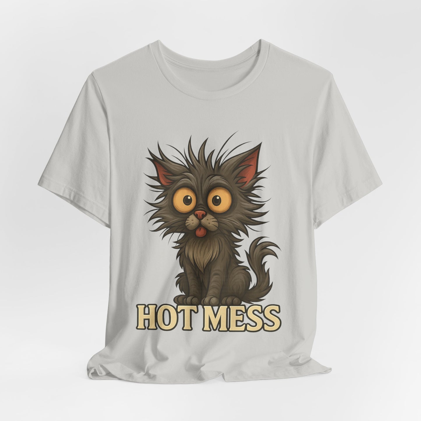 Hot Mess Cat Tee — Funny Cute Cat Graphic T-Shirt