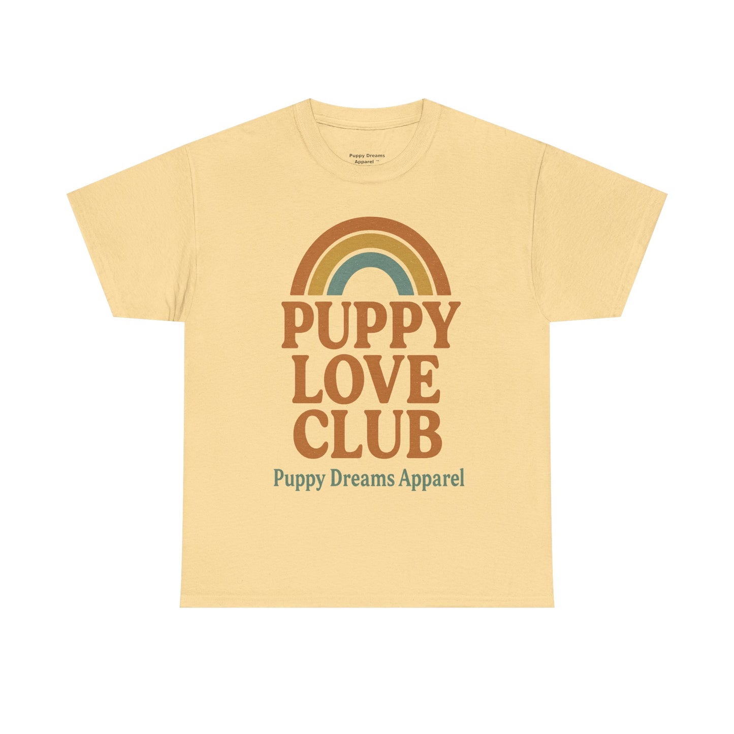 Puppy Love Club Unisex Heavy Cotton Tee, Dog Lover Shirt, Pet Owner Gift, Cute Graphic Tee, Animal Enthusiast Apparel, Casual Everyday Wear