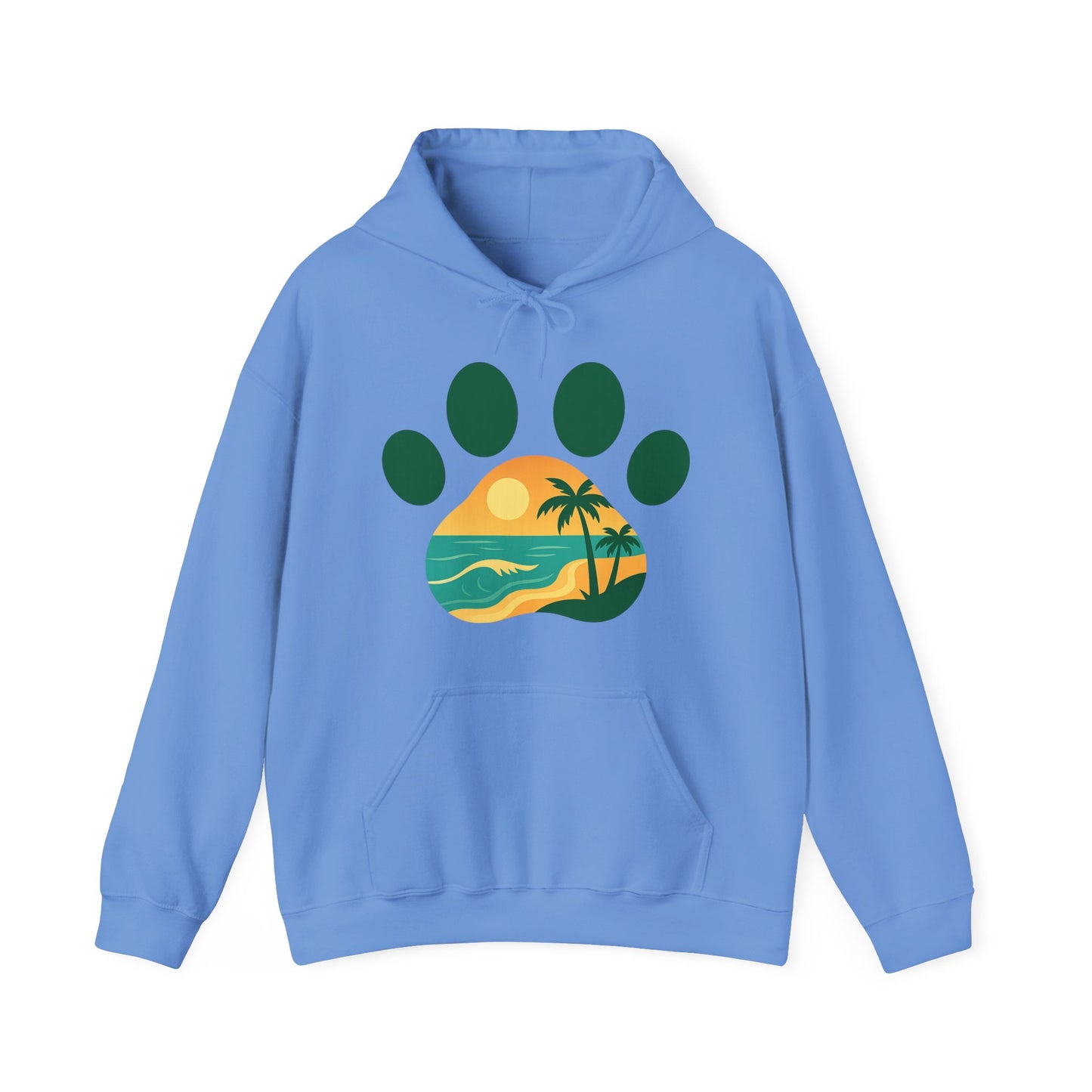 Cozy Beach Vibes Sweatshirt - Unisex Heavy Blend Hoodie for Pet Lovers, Sunset Design, Perfect Gift for Animal Lovers, Casual Comfort, [...]