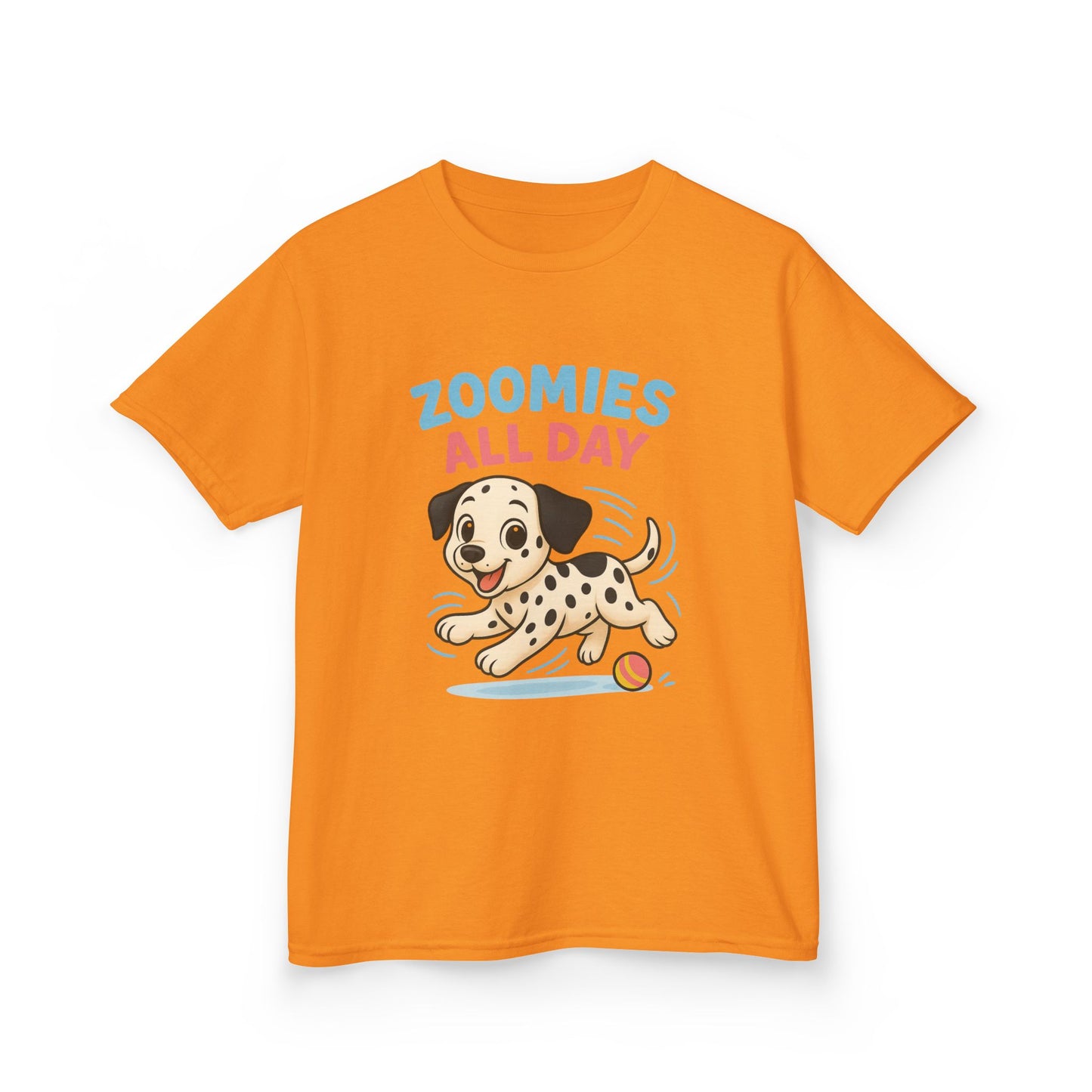 Kids Dalmatian Zoomies Tee, Funny Dog T-Shirt, Kids Playwear, Animal Lover Gift, Pet-Themed Apparel