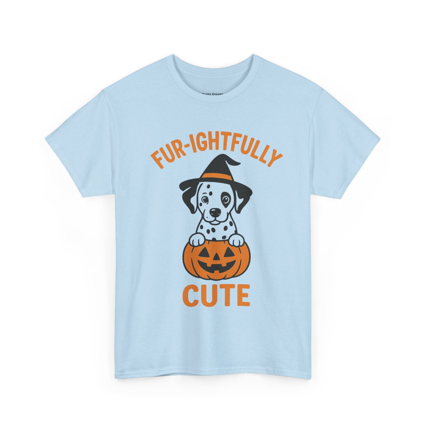 Fur-ightfully Cute Halloween Tee, Unisex Cotton Dog Lover Shirt, Halloween Costume, Pet-Themed Gift, Spooky Vibes
