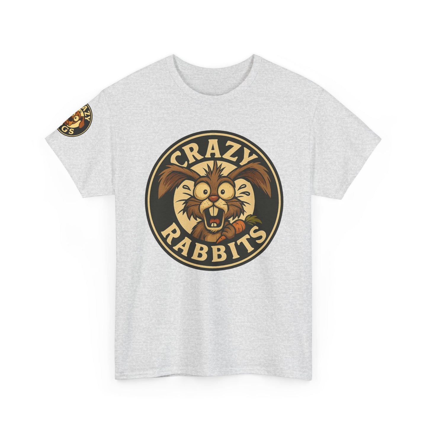 Crazy Rabbits Graphic Tee — Retro Mascot Rabbit Shirt