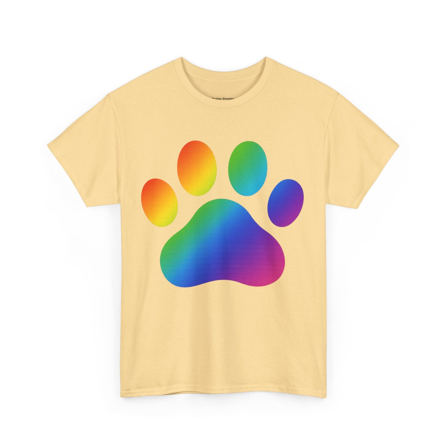 Pride Paw Print Unisex Heavy Cotton Tee | Perfect for Animal Lovers, LGBTQ+ Events, Dog Lovers, Casual Wear, Gift