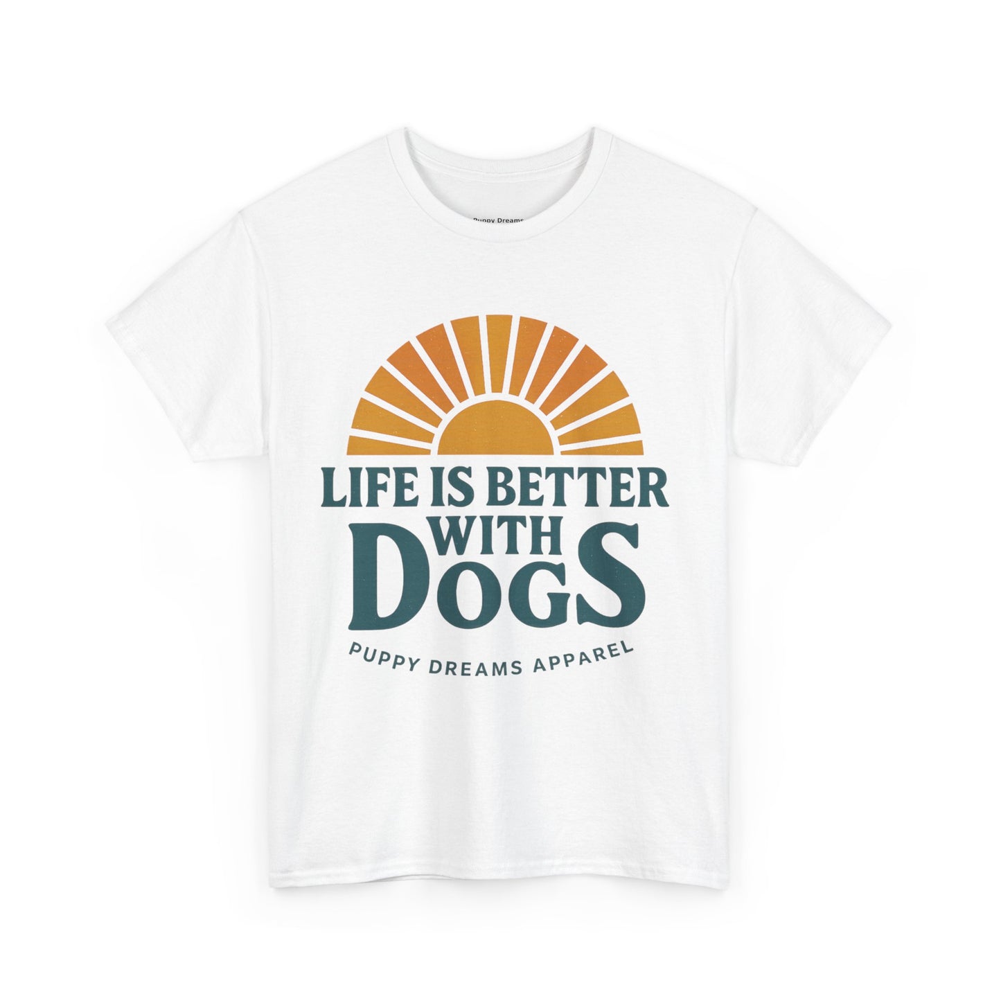 Life is Better with Dogs Tee, Unisex Cotton T-Shirt, Dog Lover's Gift, Cute Pet Apparel, Everyday Casual Wear