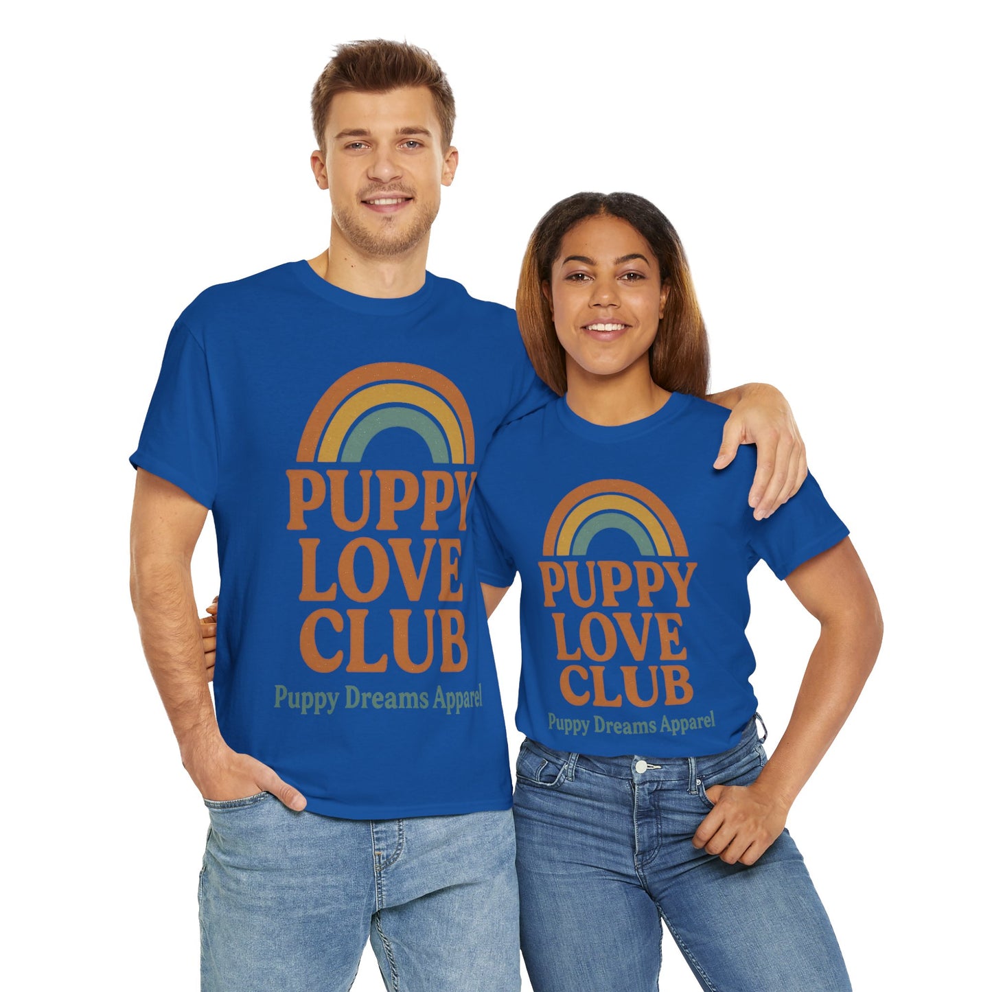 Puppy Love Club Unisex Heavy Cotton Tee, Dog Lover Shirt, Pet Owner Gift, Cute Graphic Tee, Animal Enthusiast Apparel, Casual Everyday Wear