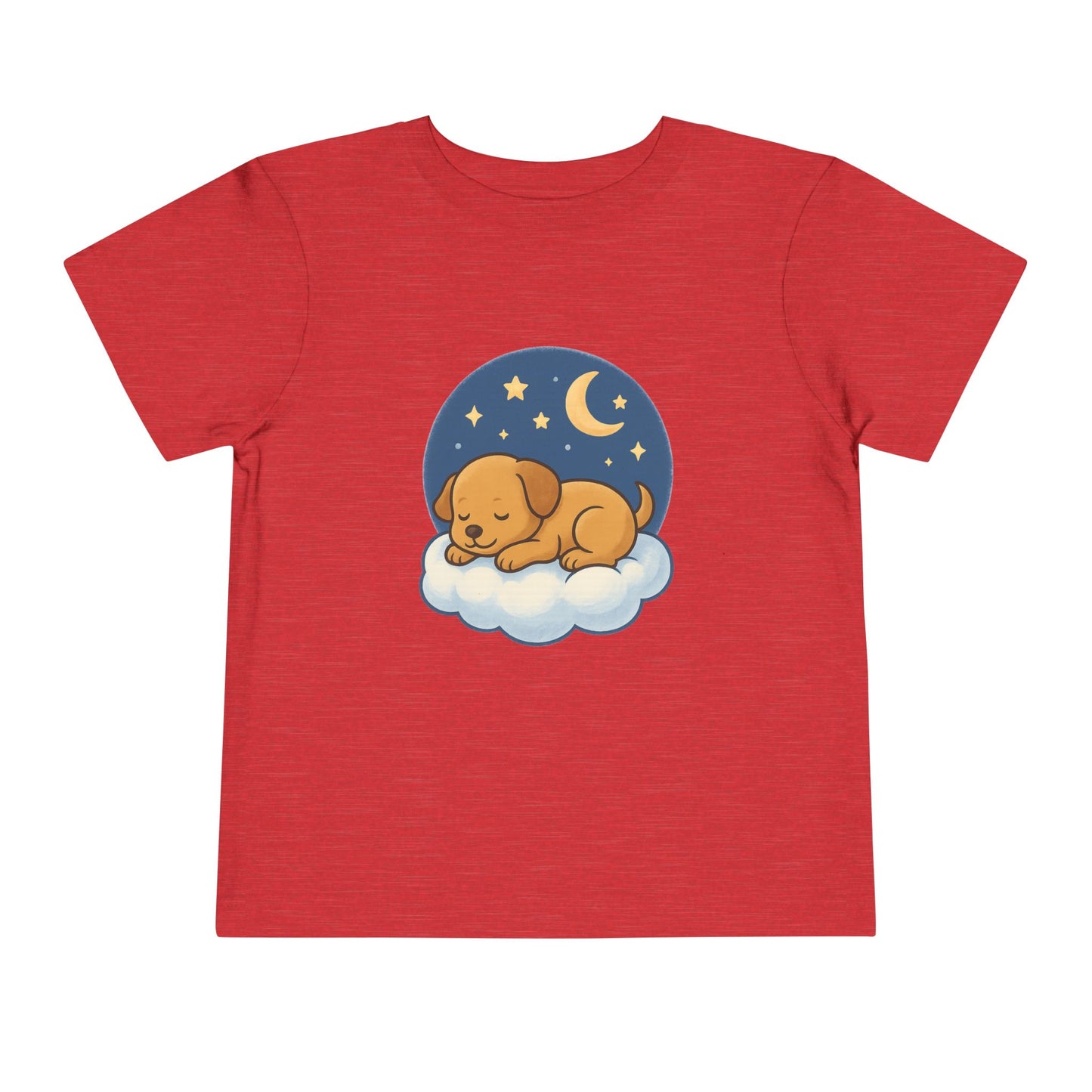 Sleepy Puppy Toddler Tee, Cute Dog Kids Shirt, Toddler Sleepwear, Baby Gift, Animal T-Shirt, Stars and Moon Design