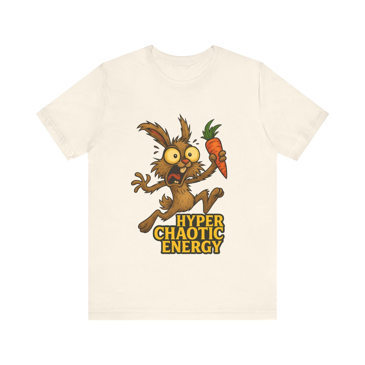 Rabbit Cartoon Tee - "Hyper Chaotic Energy" / "Rabbits Let Me Overthink About It" Graphic T-Shirt