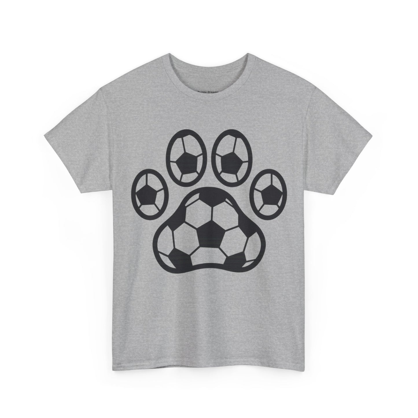 Soccer Paw Print T-Shirt - Pet Lover Gift, Unisex Tee, Football Shirt, Animal Lover Apparel, Sports Fan Gift
