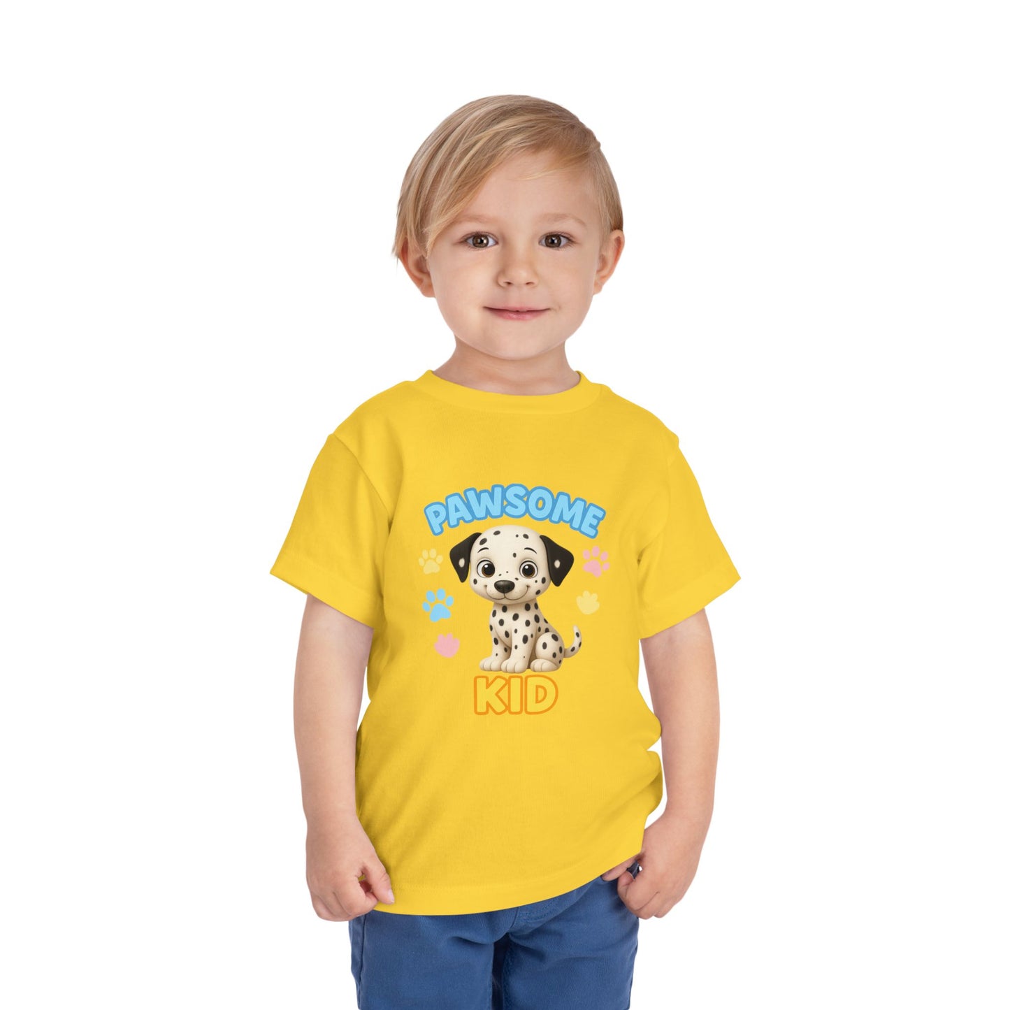 Pawsome Kid Toddler Tee, Cute Dog Tee for Toddlers, Kids' Short Sleeve Shirt, Birthday Gift, Animal Lovers, Pet Themed Apparel
