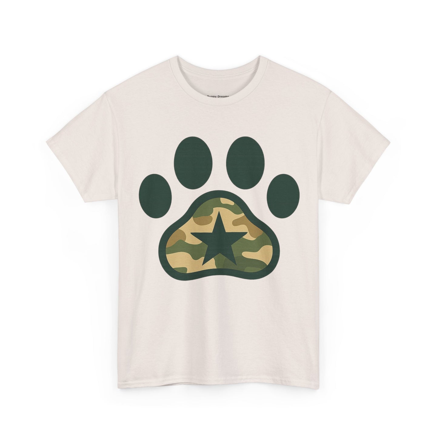 Camo Paw Print Tee, Animal Lover Shirt, Unisex Cotton T-Shirt, Pet Owner Gift, Casual Wear, Nature-Themed Apparel