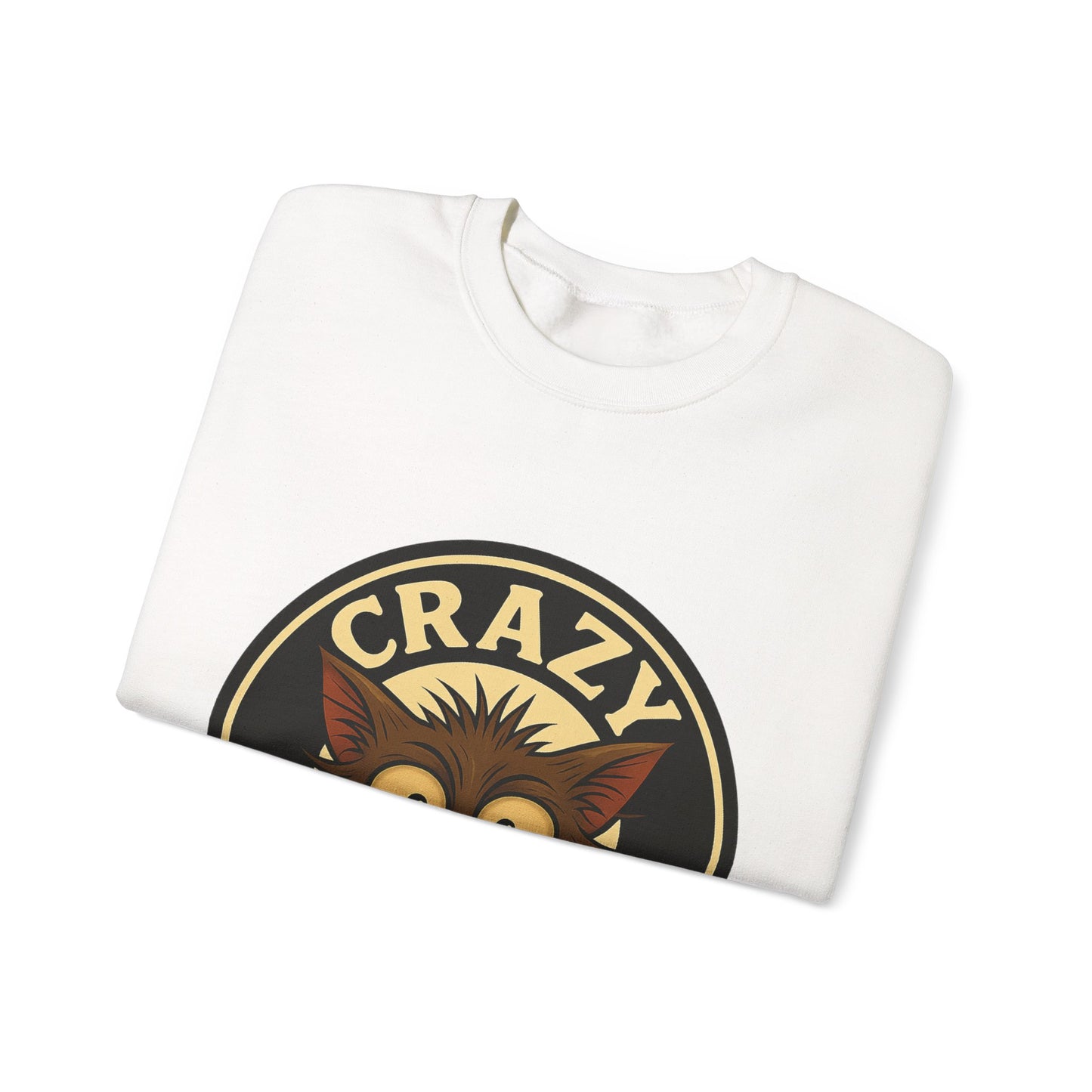 Crazy Cats Crewneck Sweatshirt — Vintage Cat Graphic Pullover
